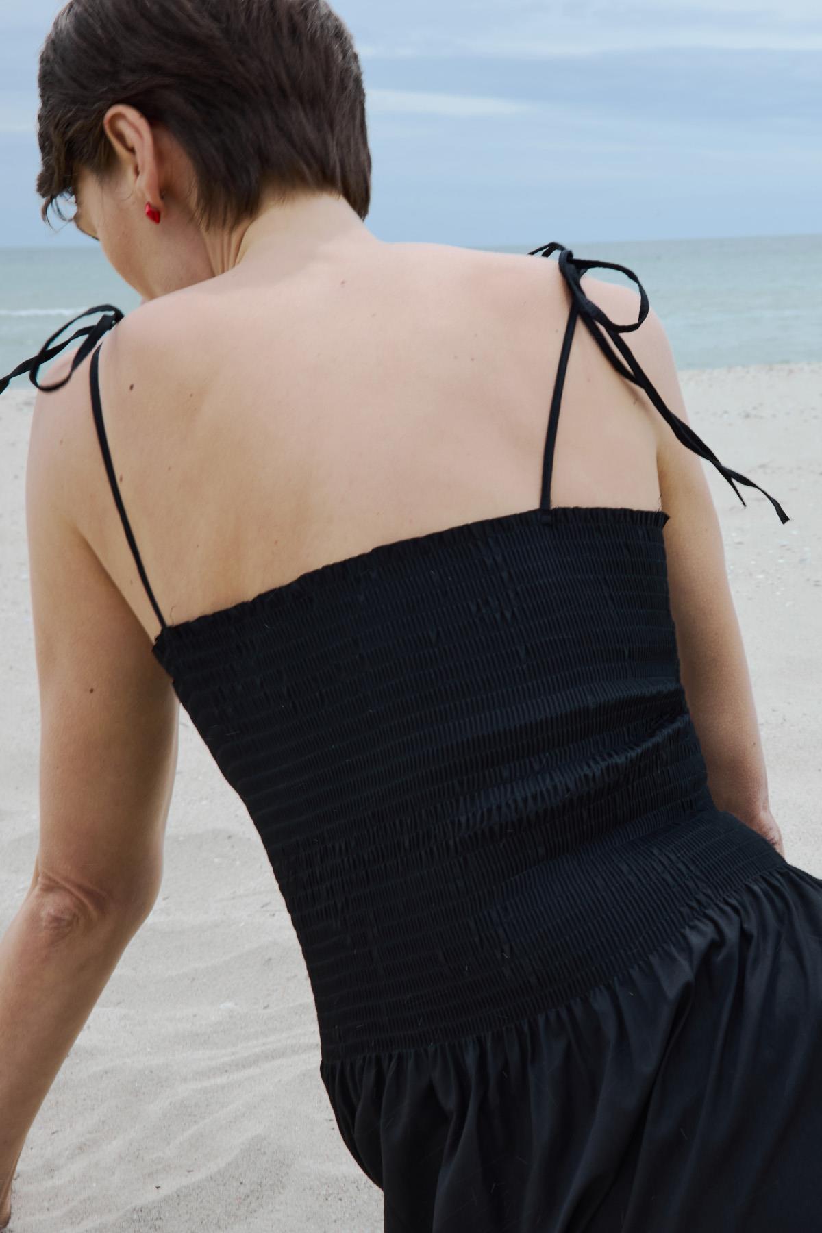 Siyah Alira Midi Elbise