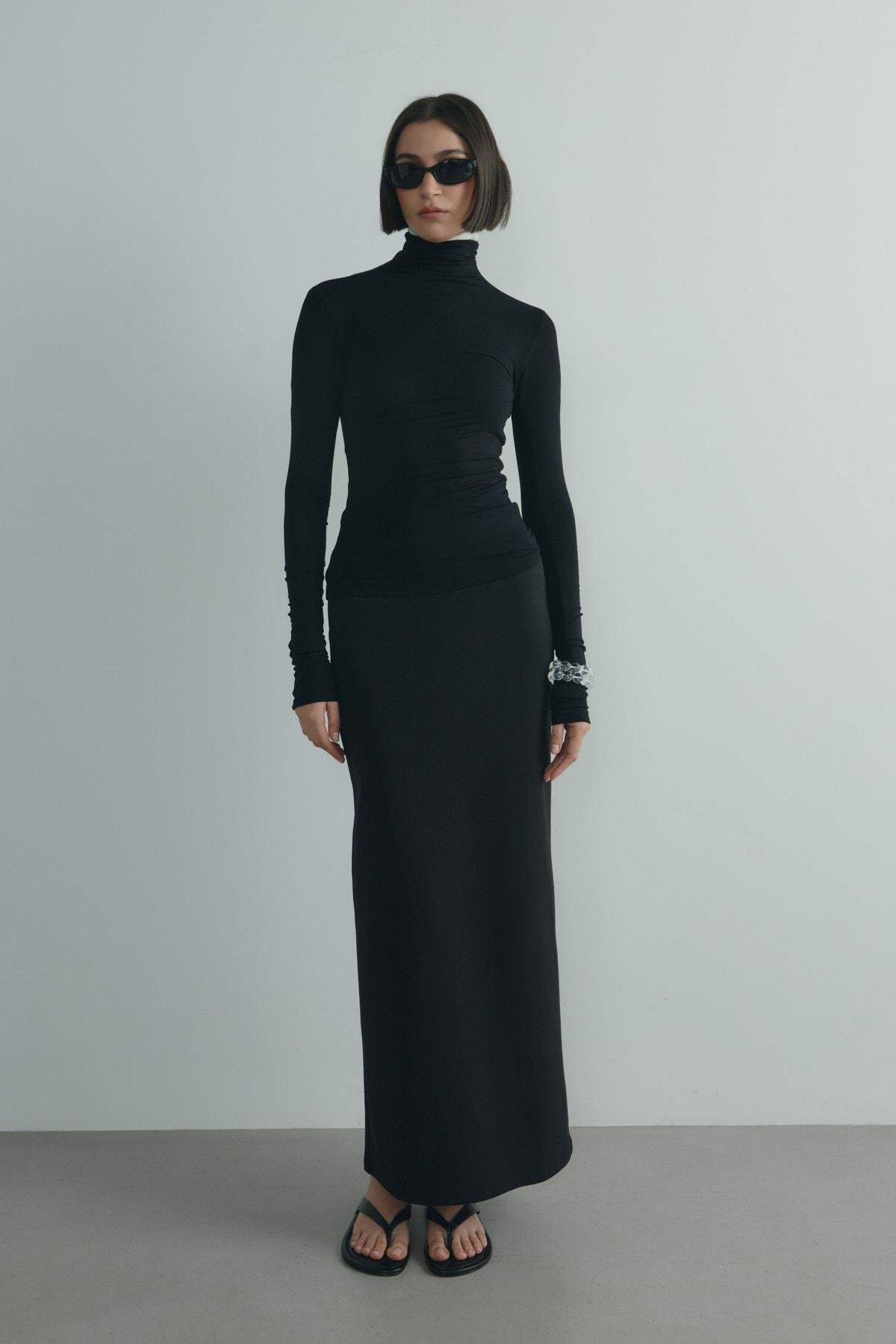 Siyah Boğazlı Tensel Body