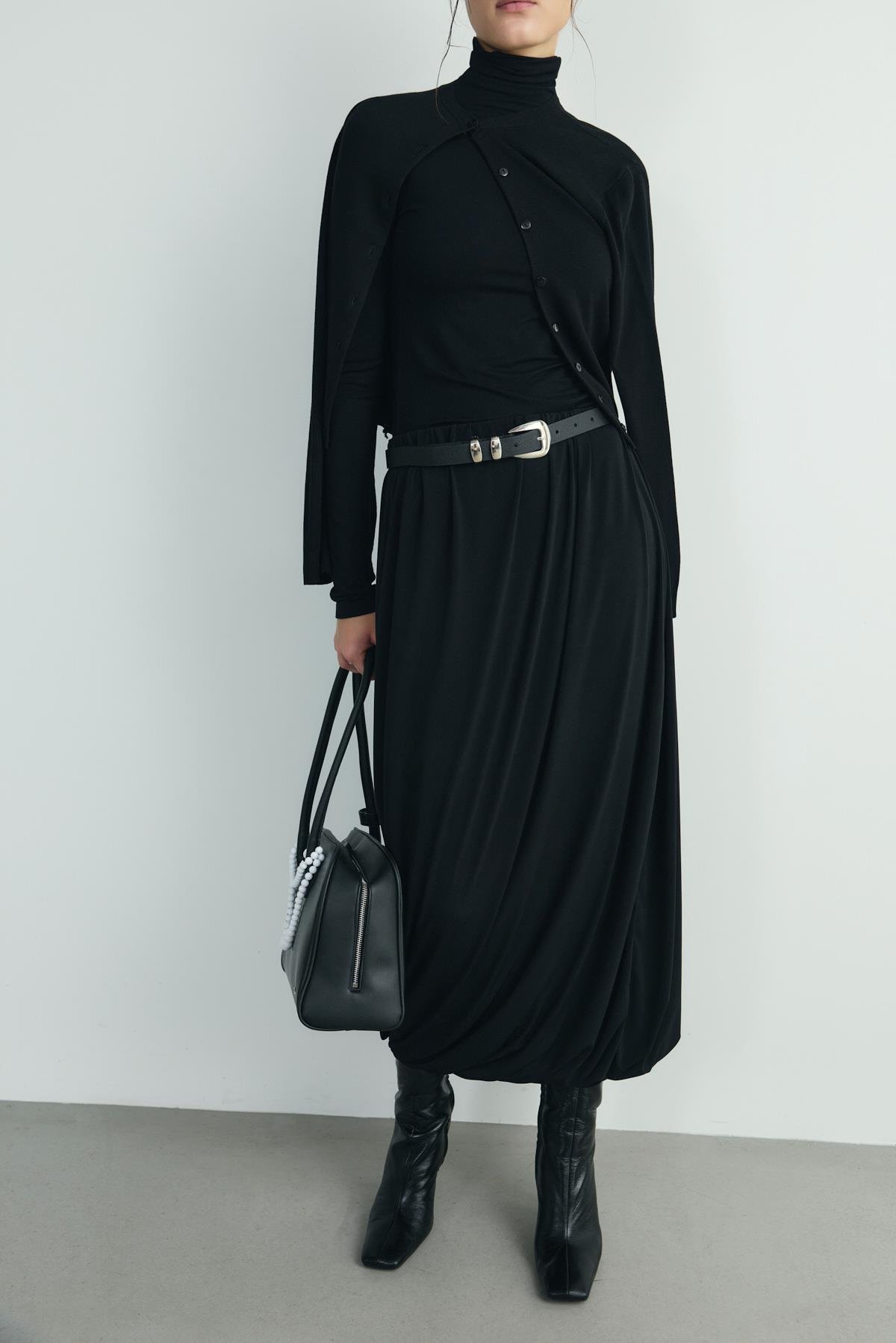 Siyah Boğazlı Tensel Body