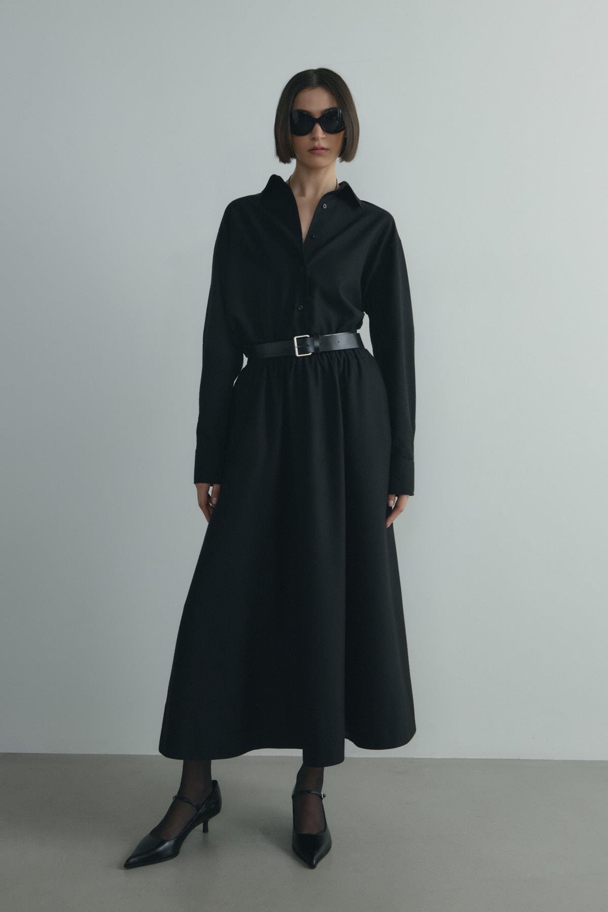 Siyah Camila Kloş Etek