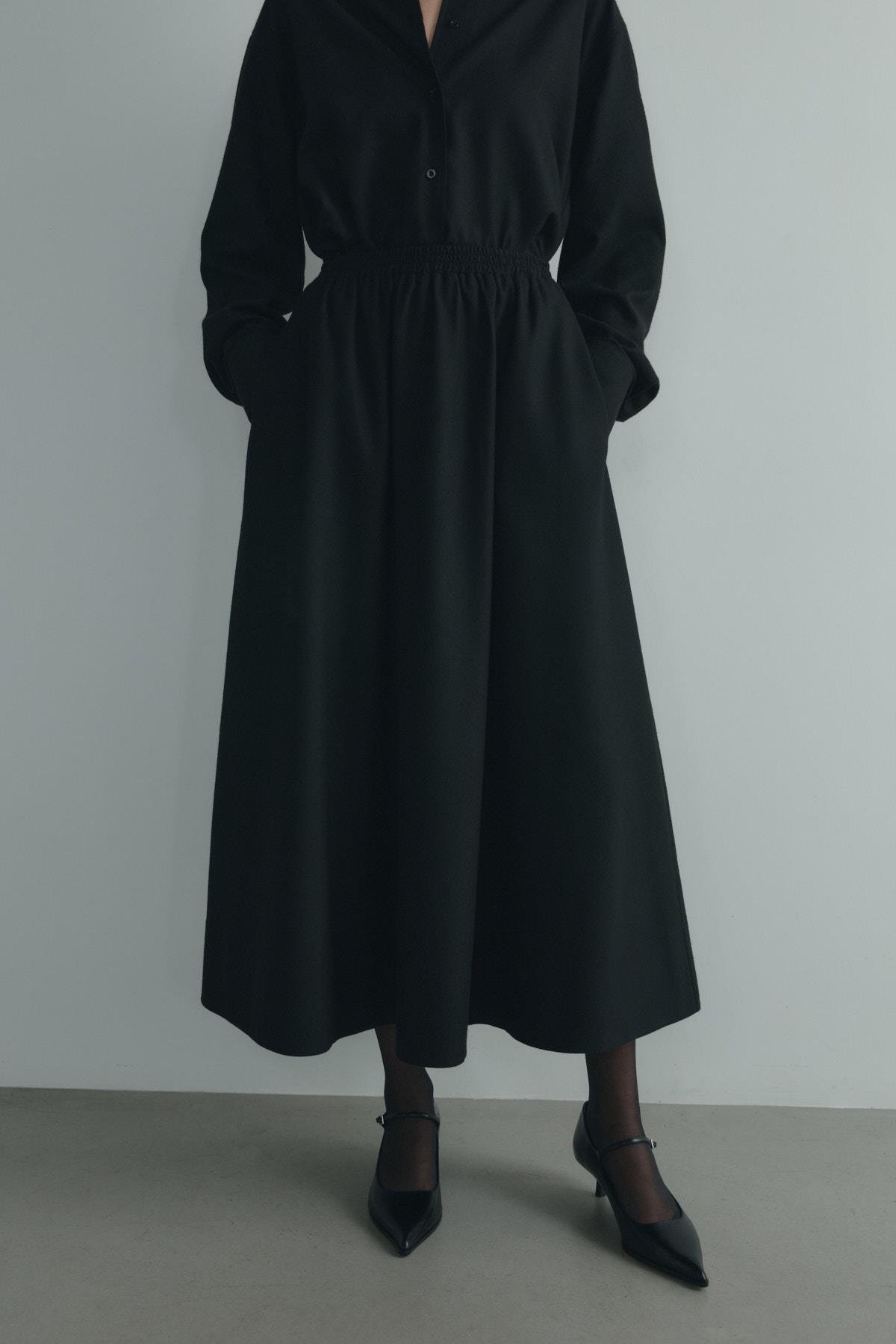 Siyah Camila Kloş Etek