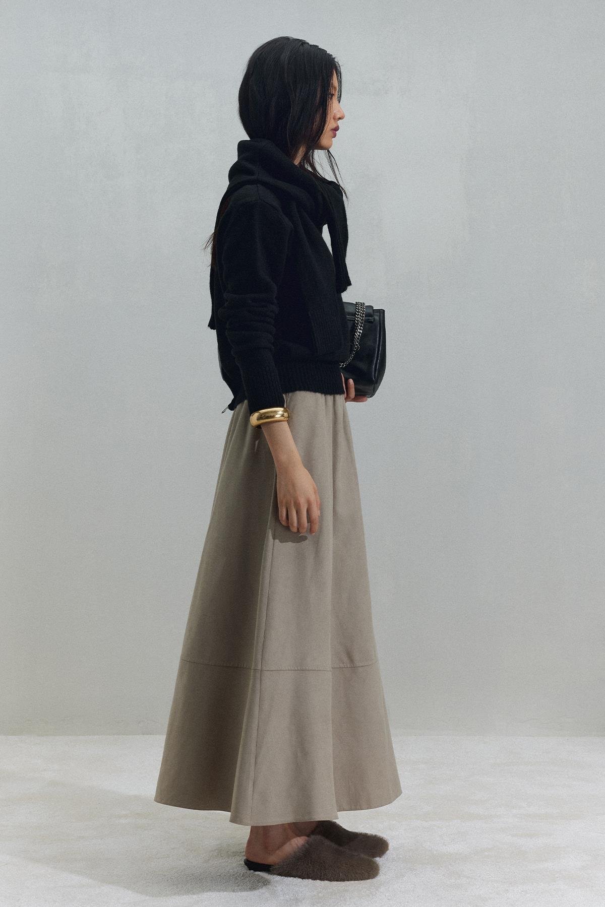 Siyah Ester Triko Kazak