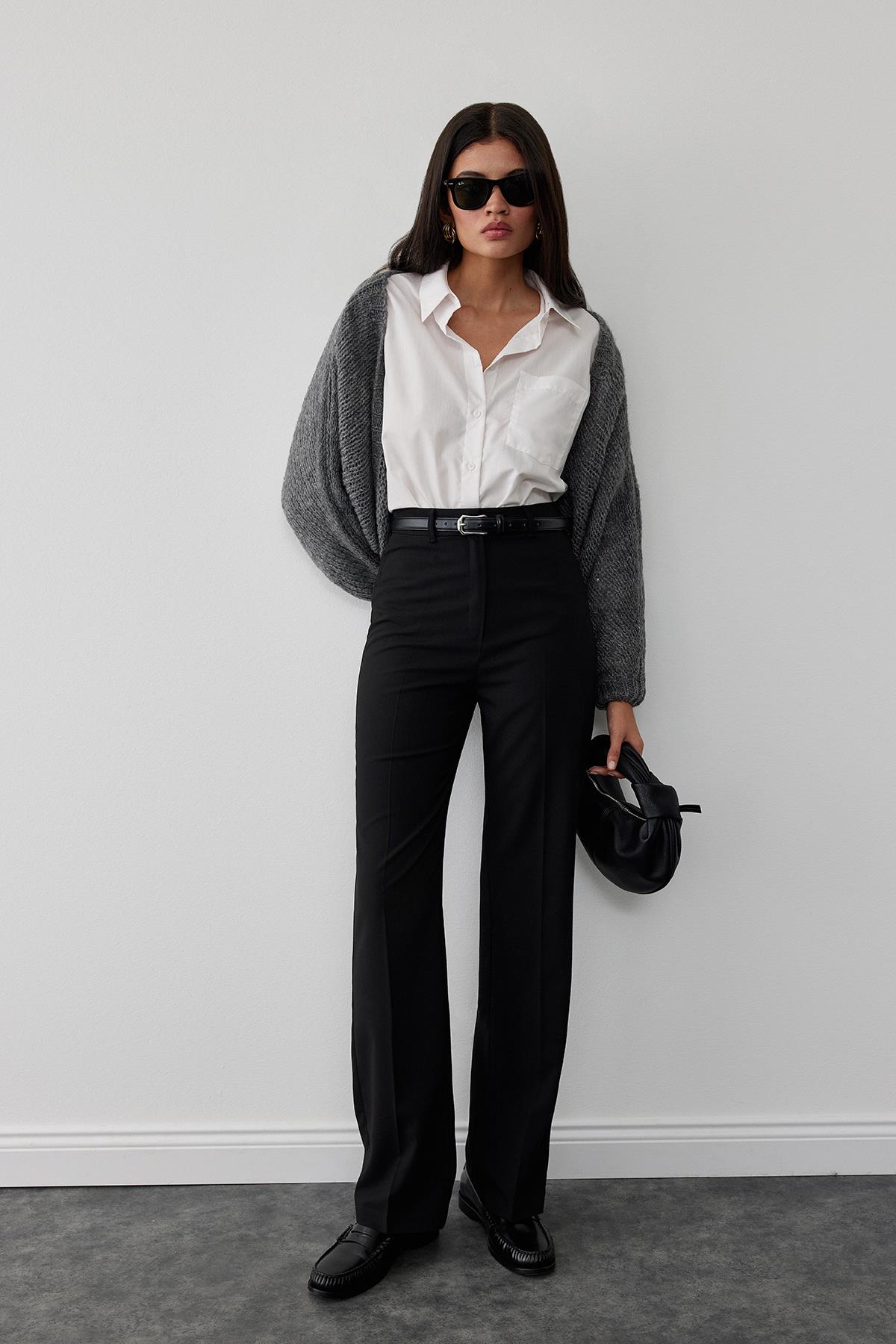 Siyah Everyday Straight Pantolon