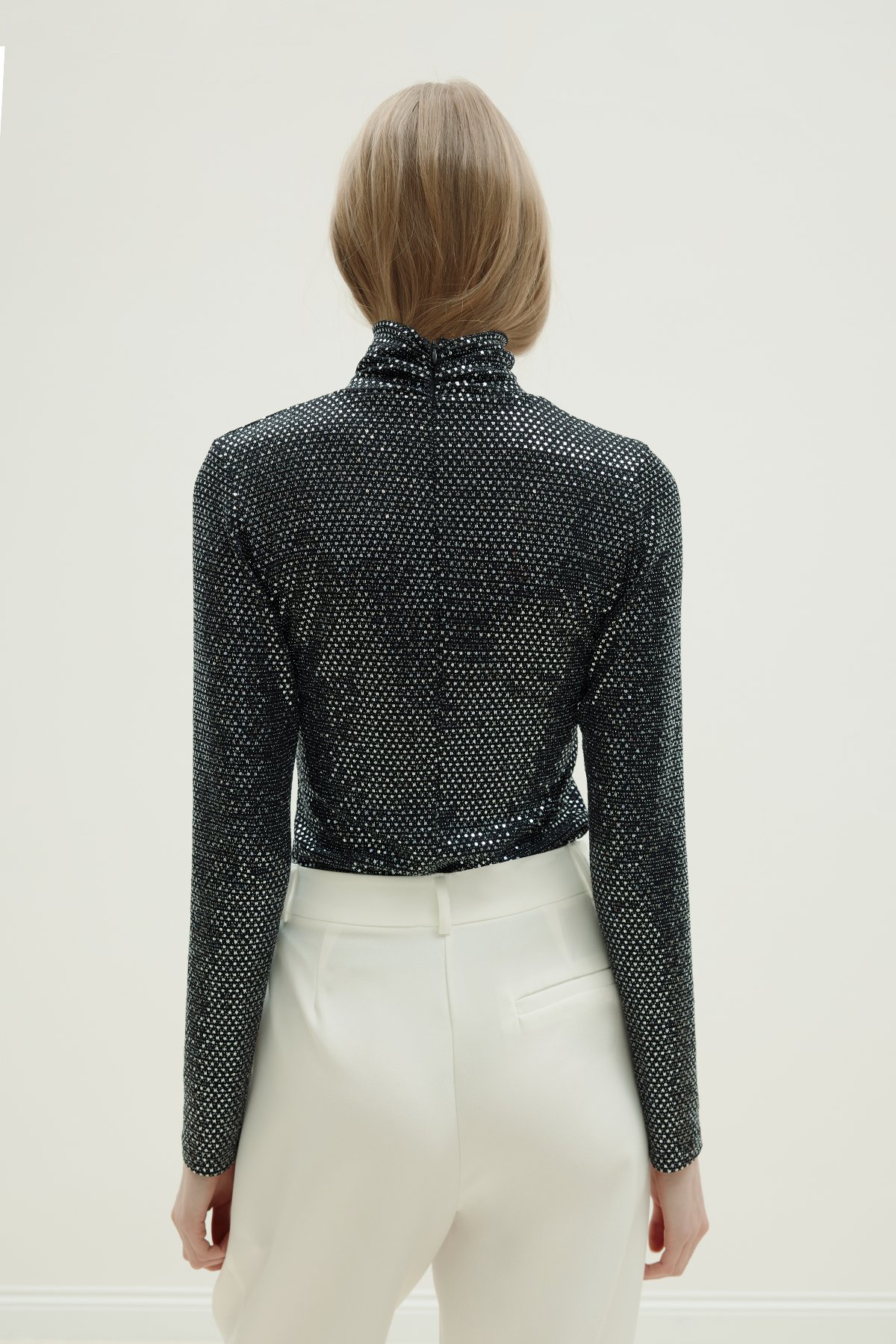 Siyah Galia Işıltılı Body