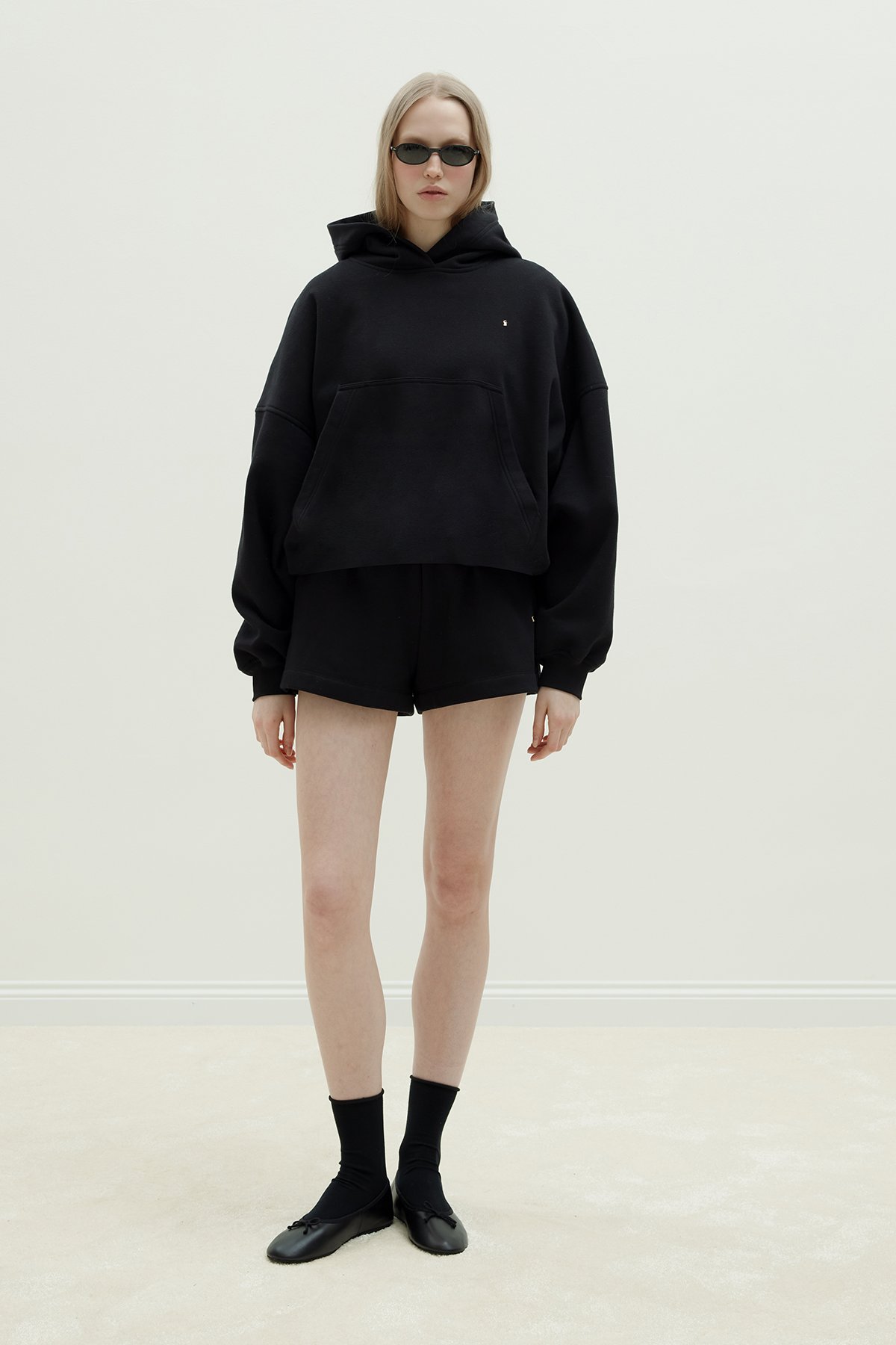 Siyah Hardy Kapüşonlu Sweatshirt