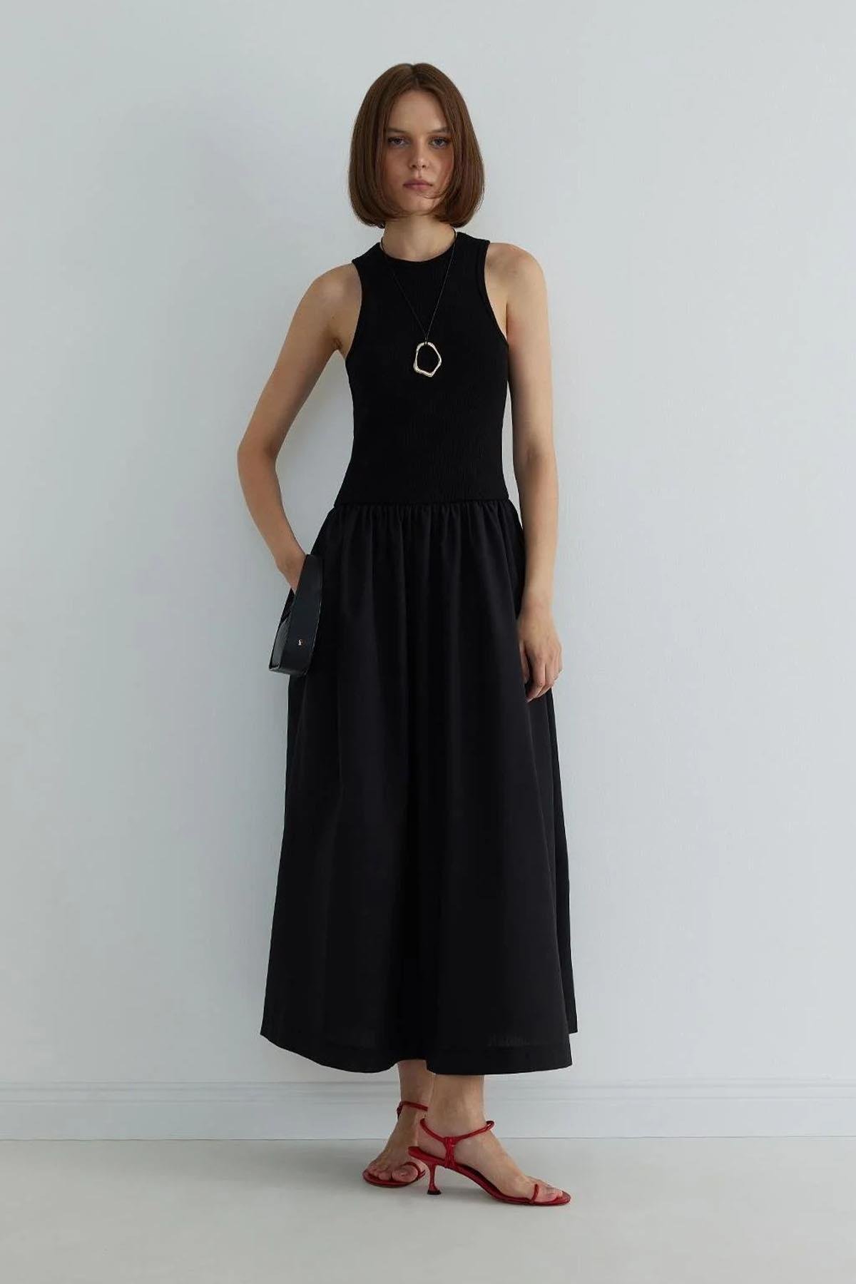 Siyah Holy Maxi Elbise