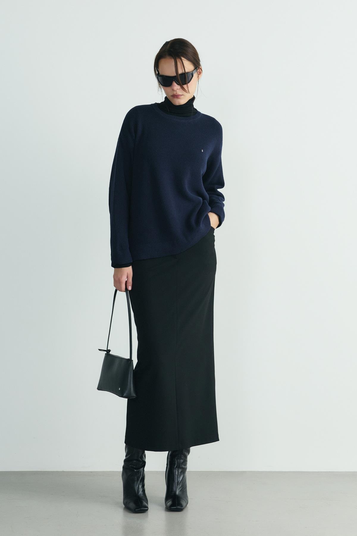 Siyah Ivy Deri Çanta