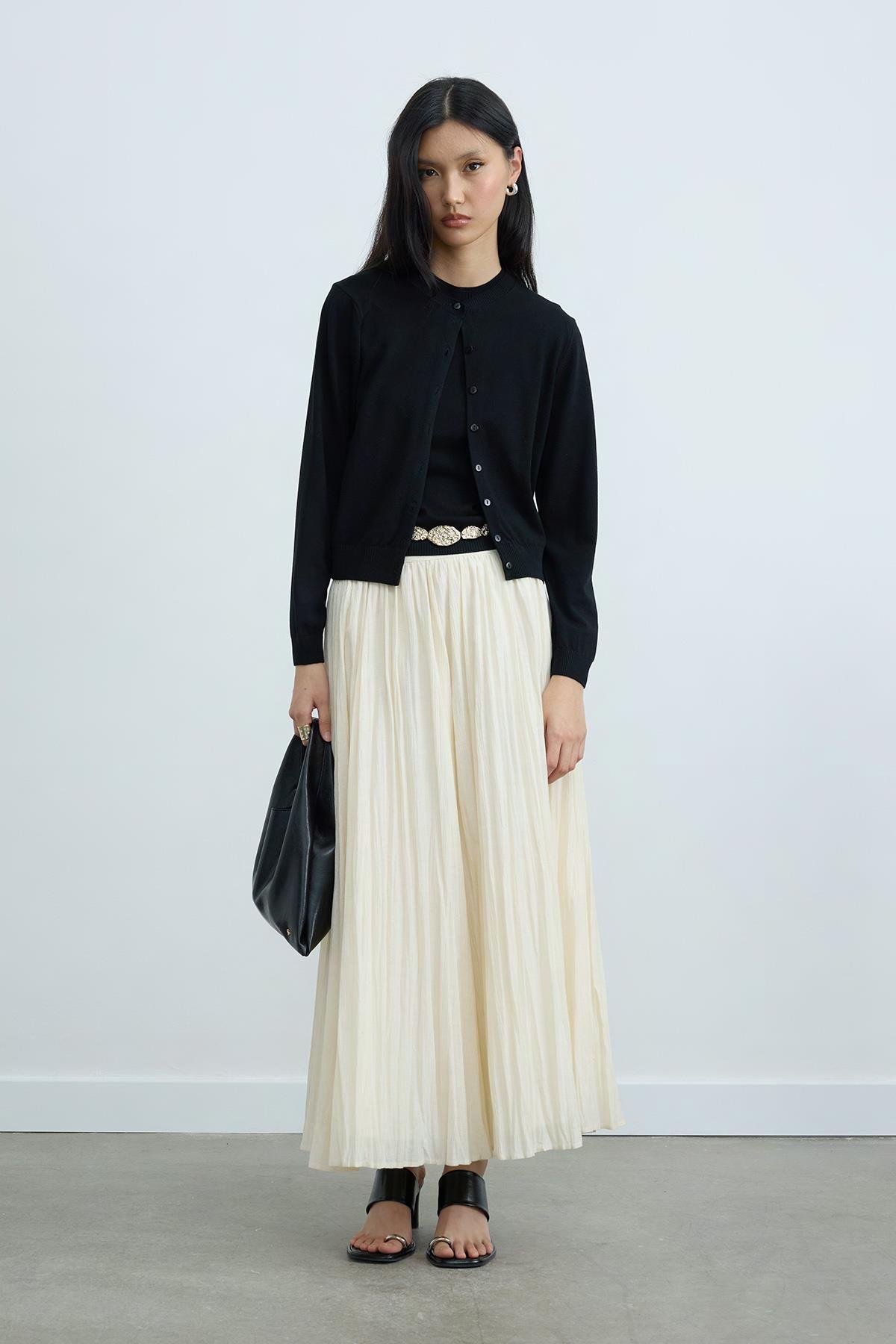 Siyah Lea Triko Hırka