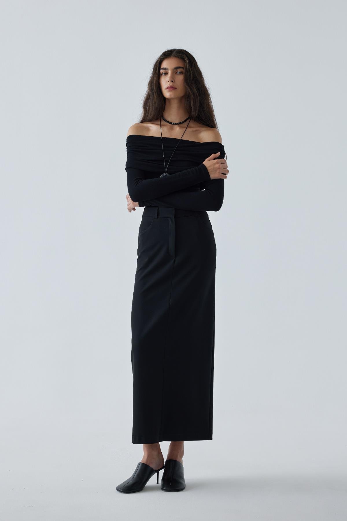 Siyah Lilly Degajeli Bluz