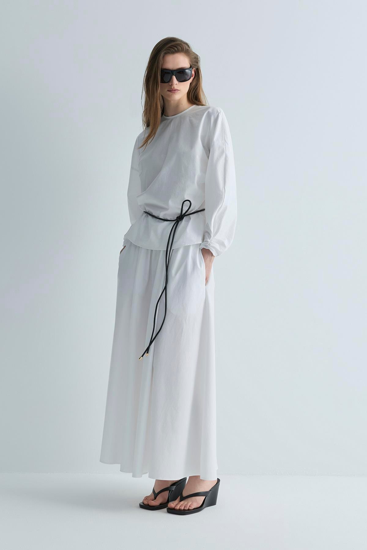 Siyah Lior Deri İp Kemer