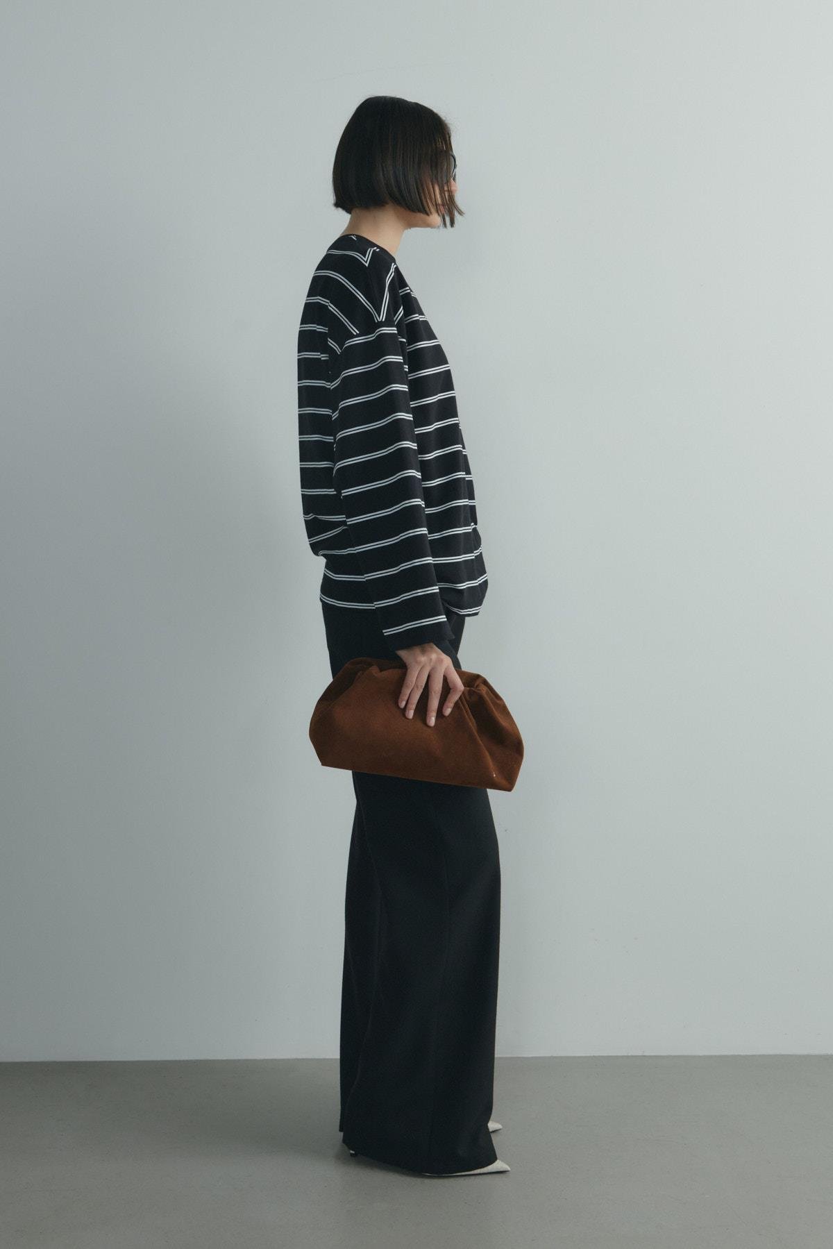 Siyah Lizzy Çizgili Tişört