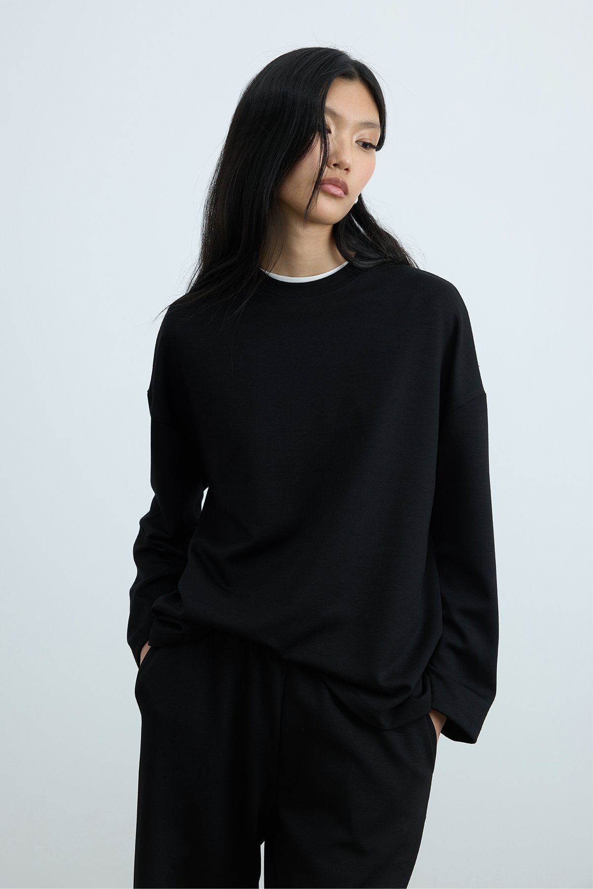 Siyah Luna Oversize Tişört