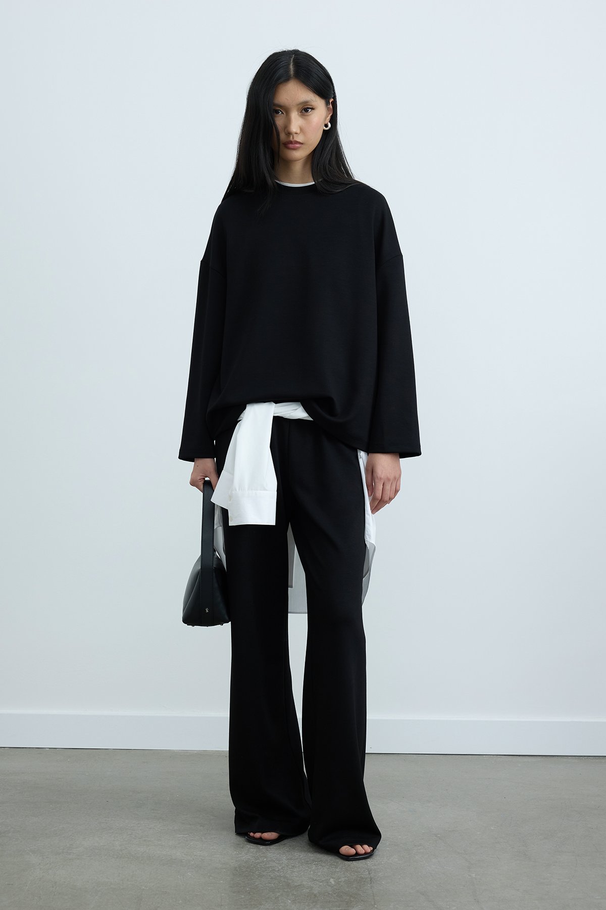 Siyah Luna Oversize Tişört