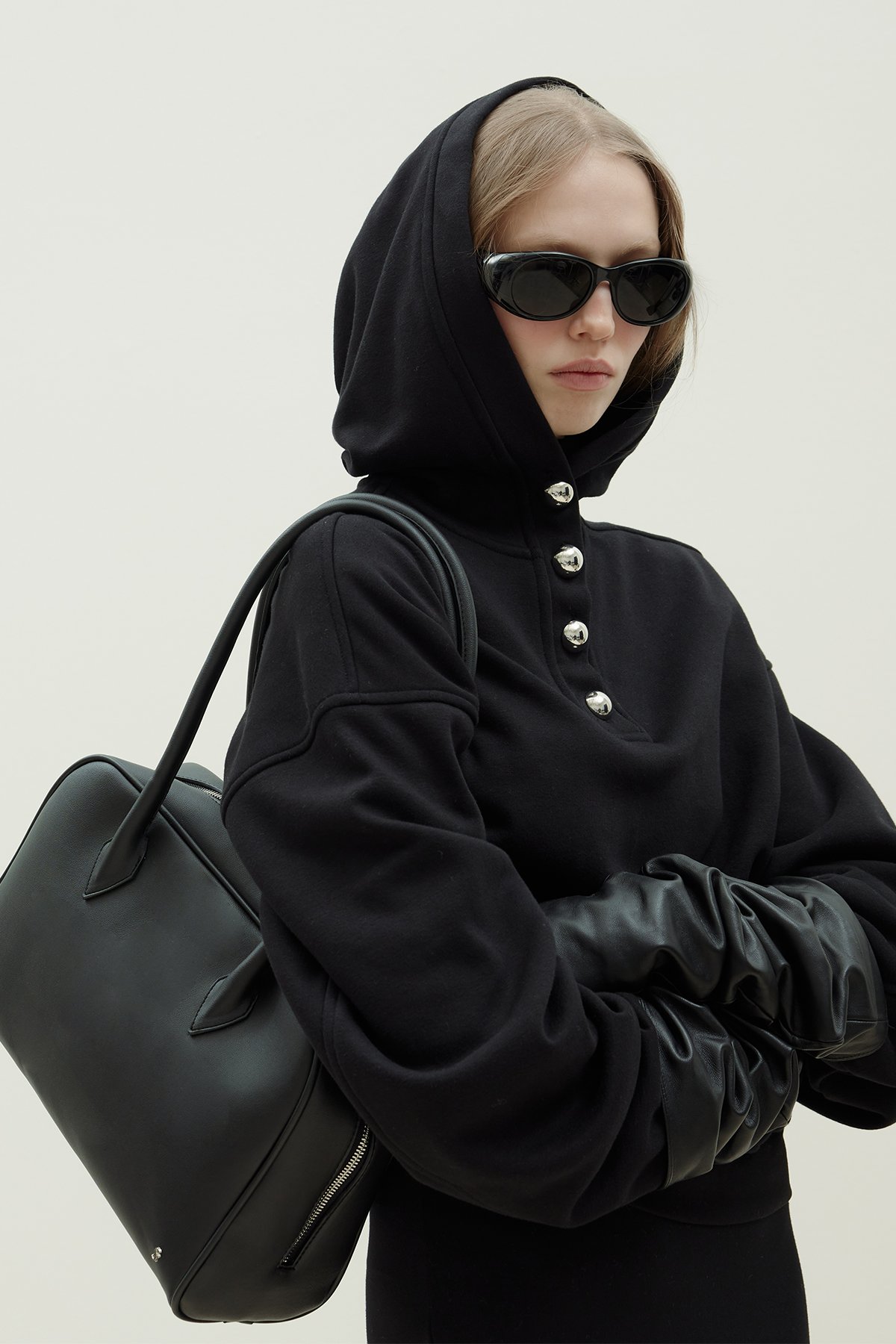 Siyah Margo Büyük Deri Çanta