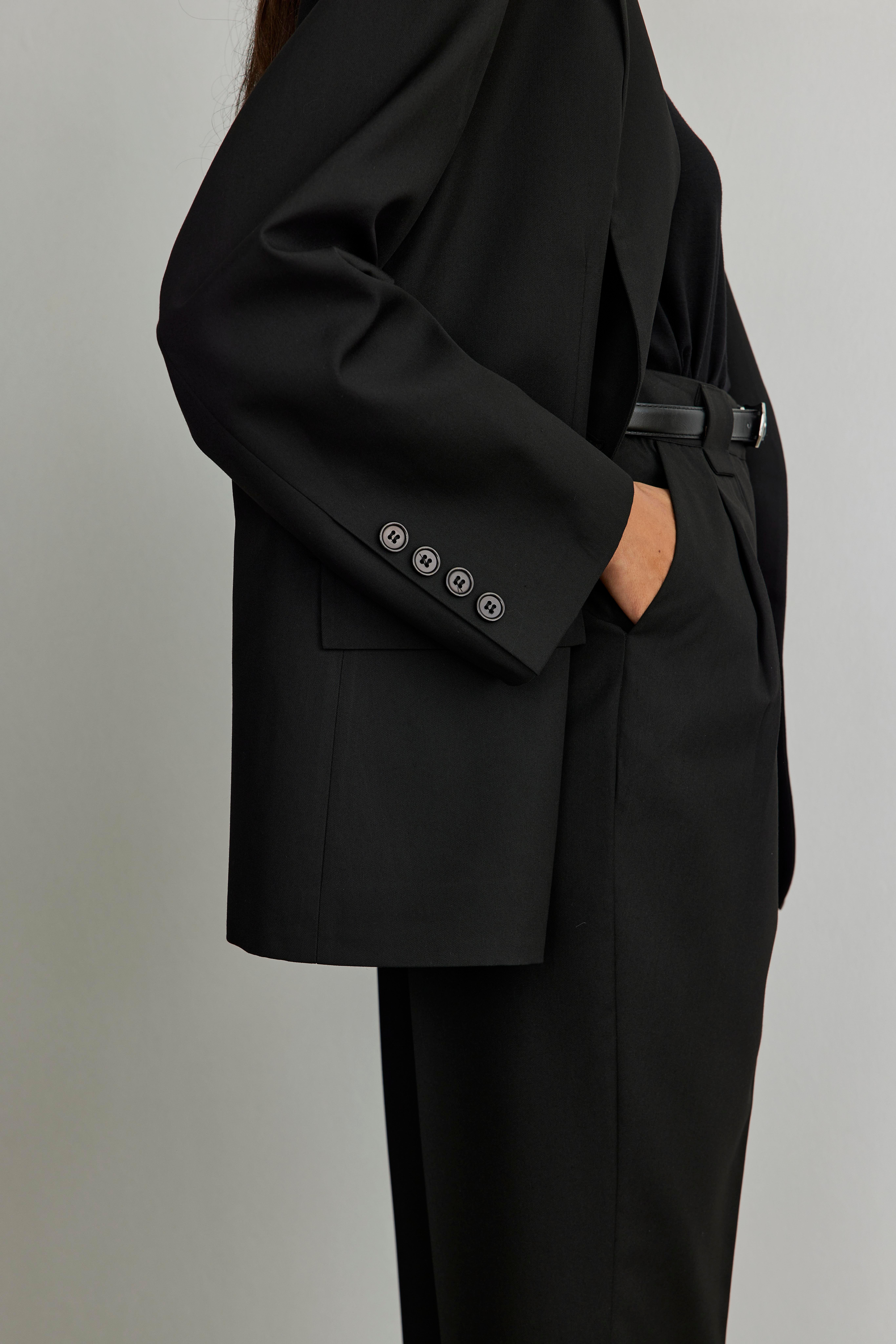 Siyah Maskülen Blazer Ceket