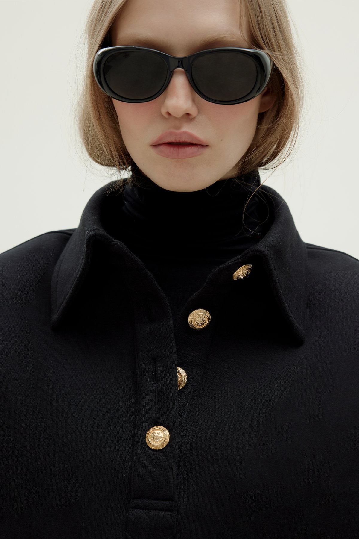 Mimi Sweatshirt With Gold Buttoned