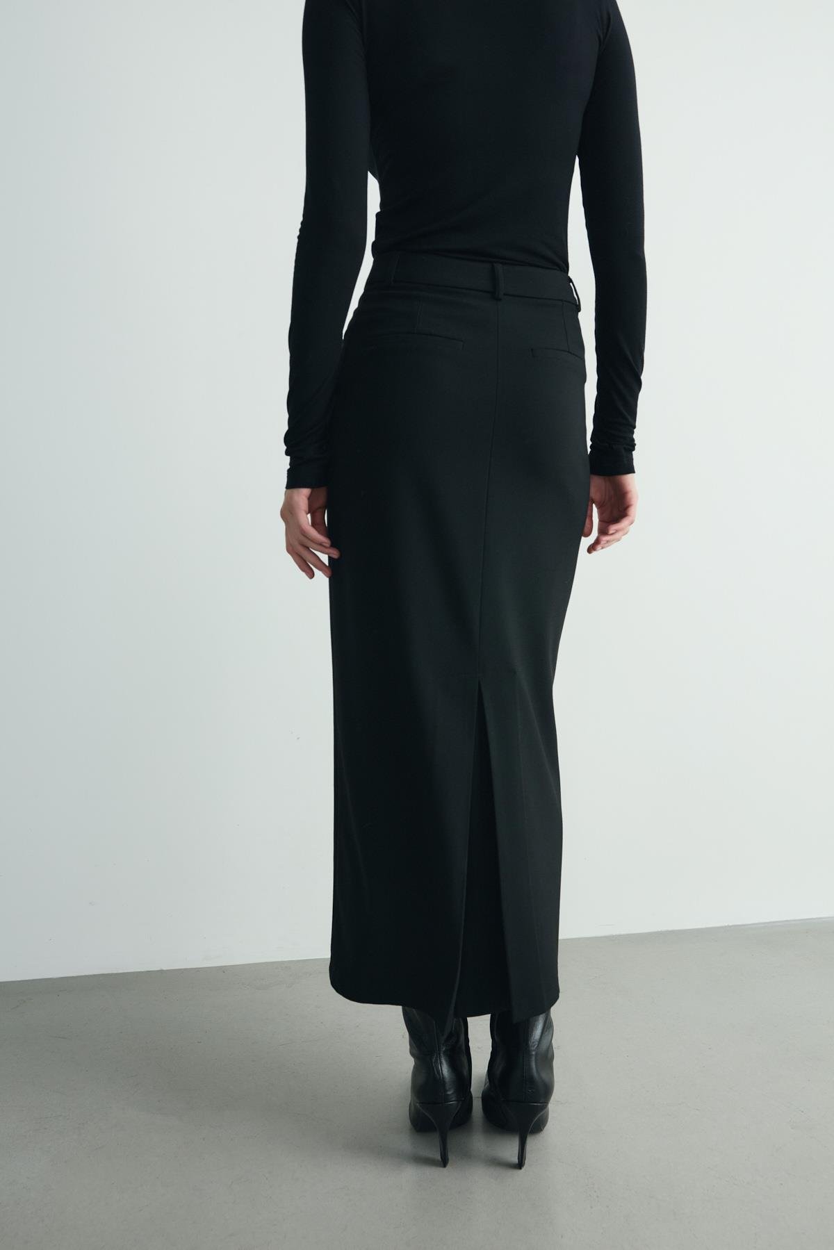 Siyah Mina Maxi Etek