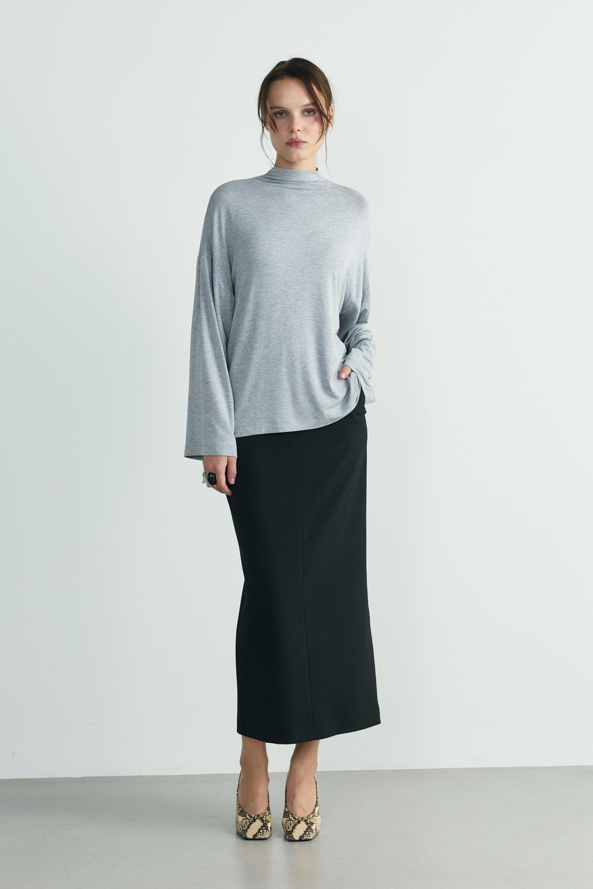 Siyah Mina Maxi Etek