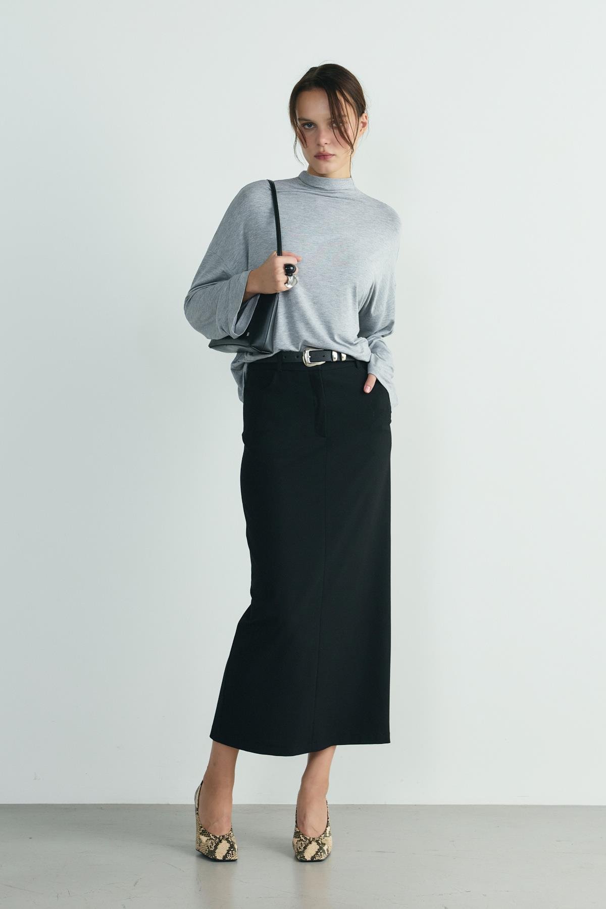 Siyah Mina Maxi Etek