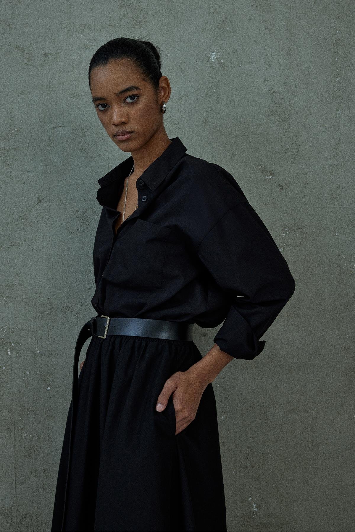 Black Nili Poplin Shirt