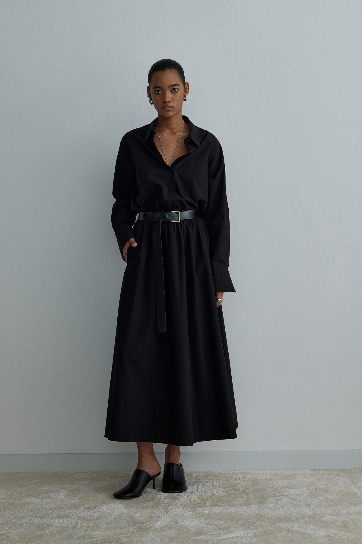 Black Nili Poplin Shirt