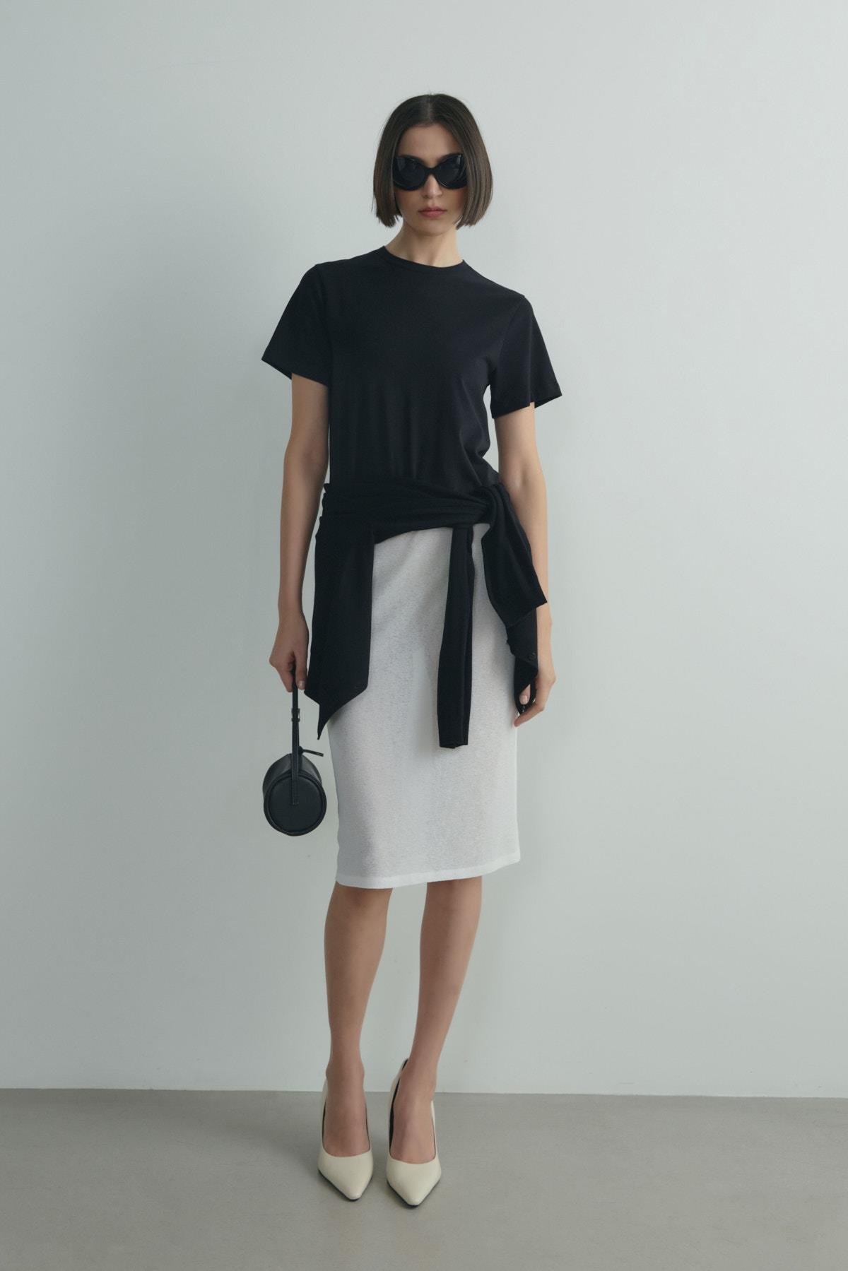 Siyah Pamuklu Basic Tişört