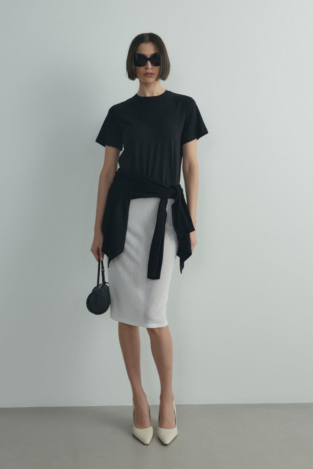 Siyah Pamuklu Basic Tişört