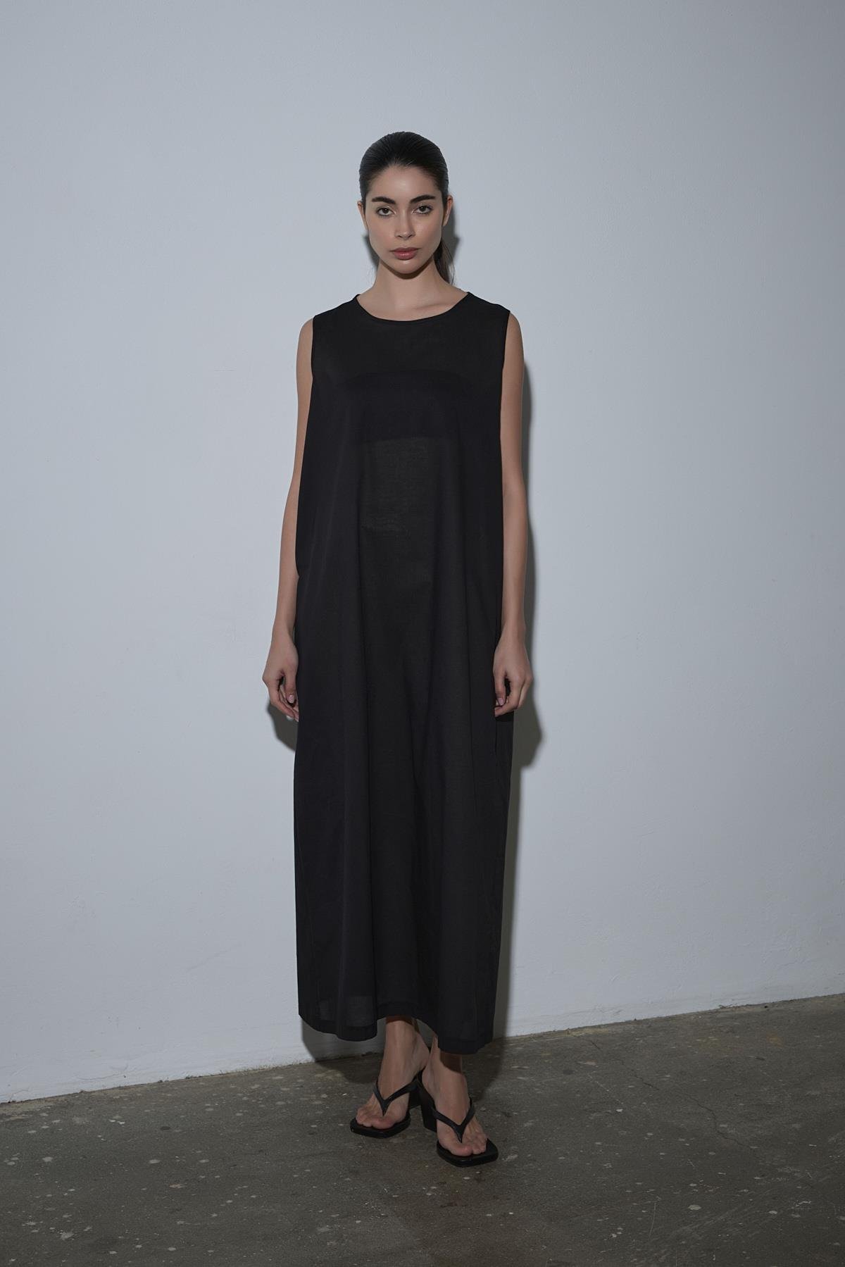 Siyah Pamuklu Elbise Astarı