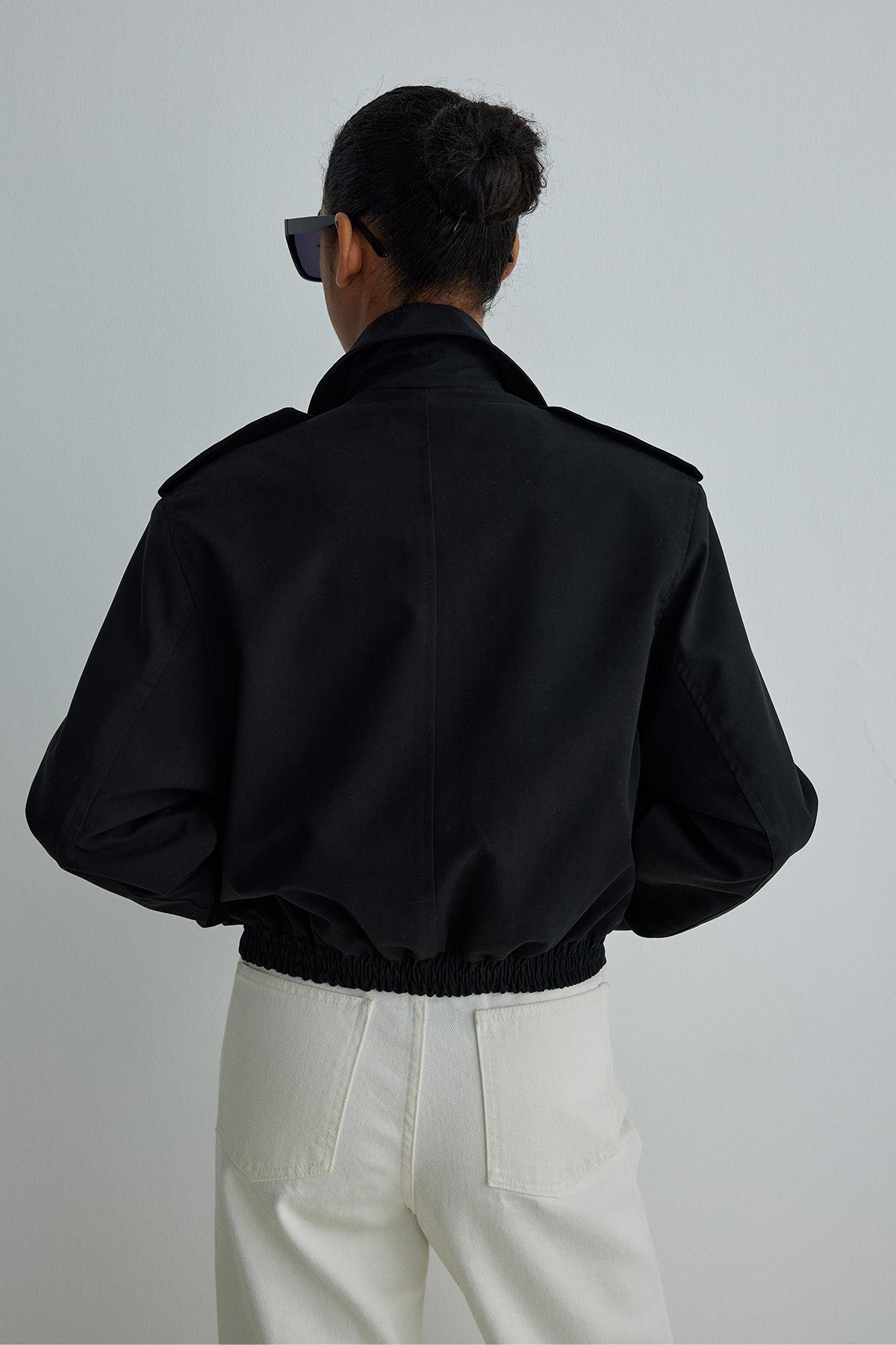 Petite Bomber Trench Coat