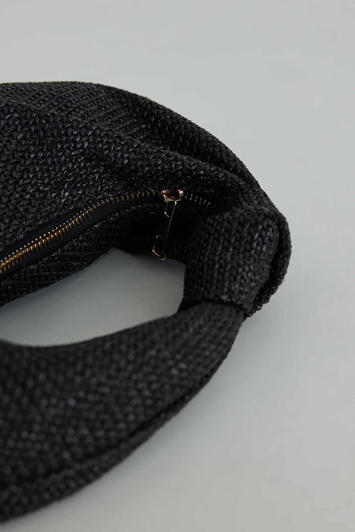 Siyah Pia Hasır Çanta