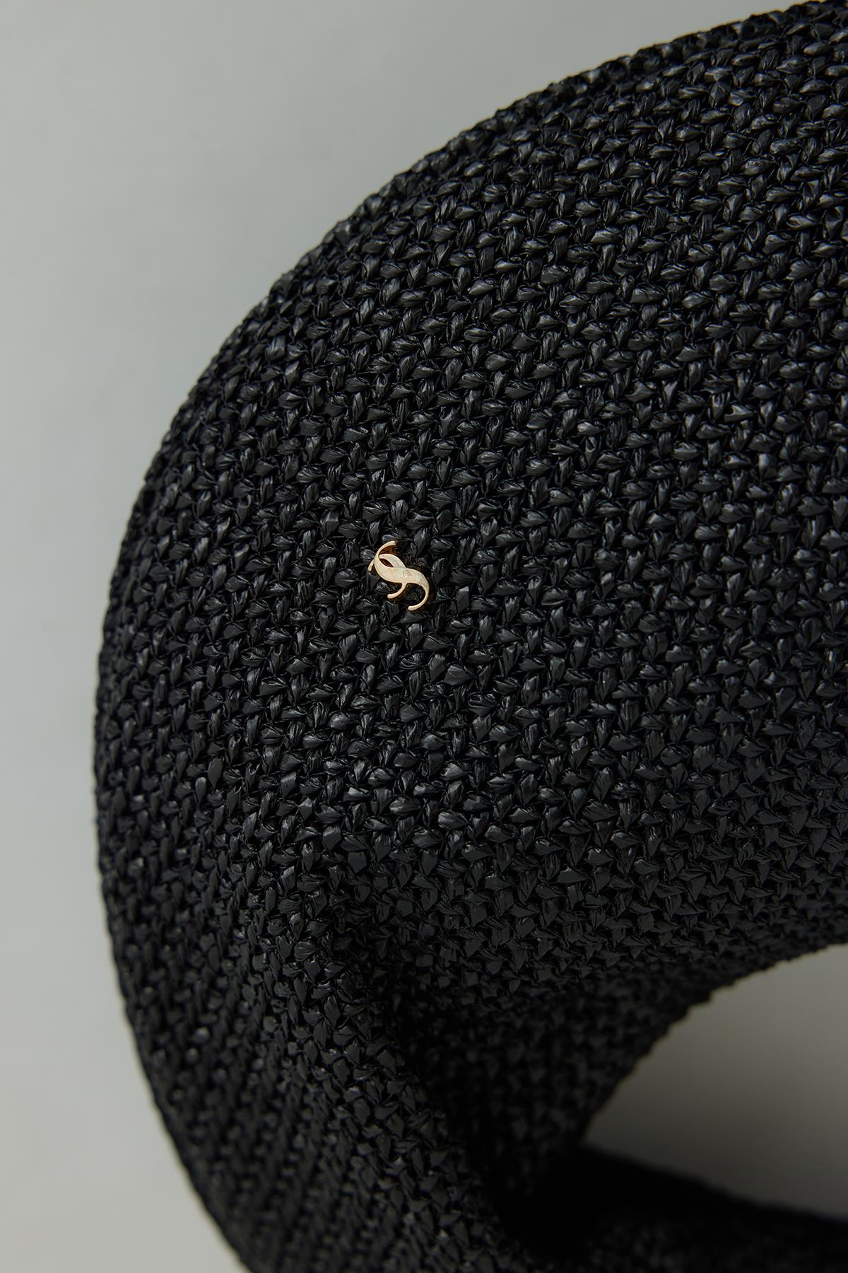 Siyah Pia Hasır Çanta