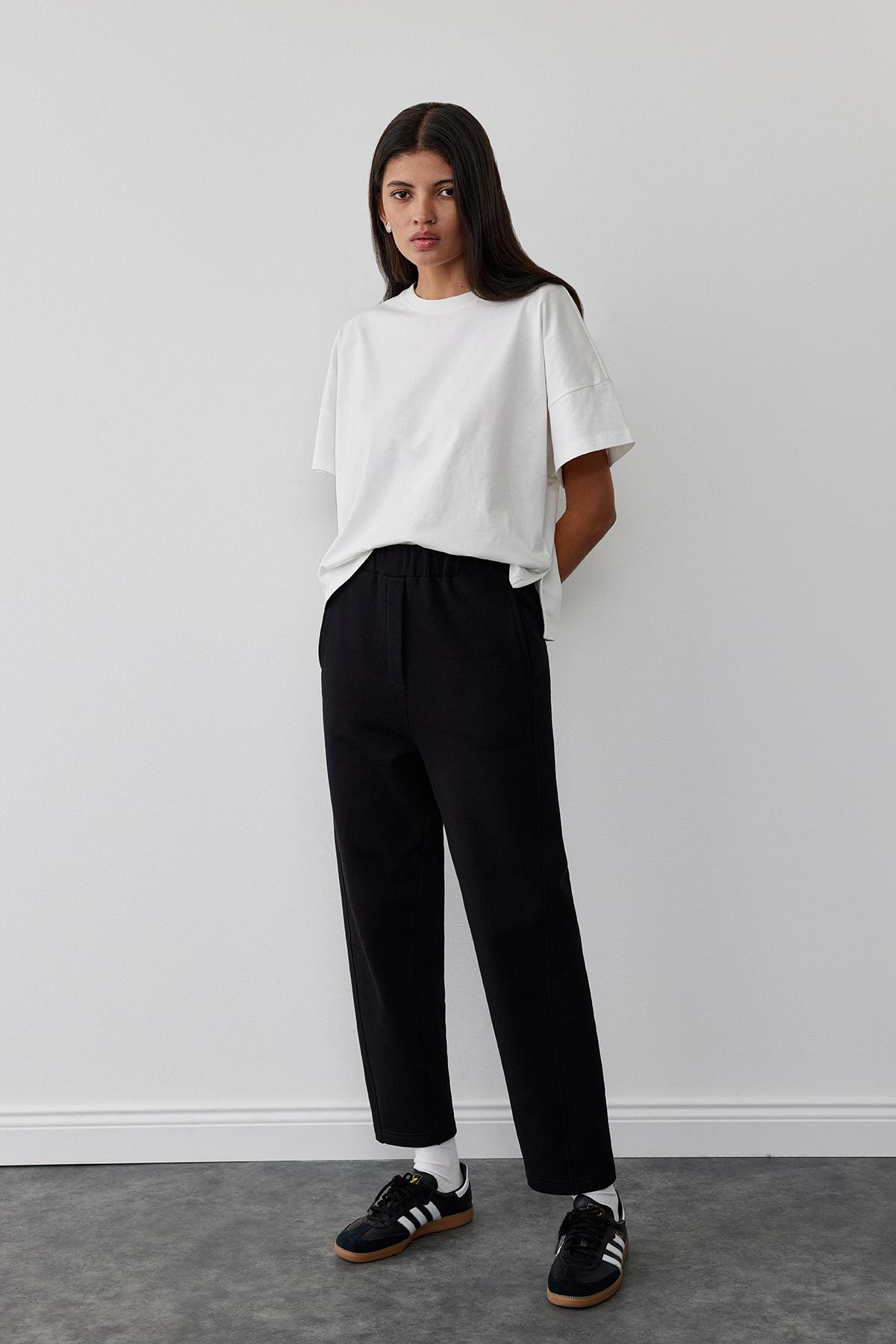 Black Pigalle Carrot-cut Trousers