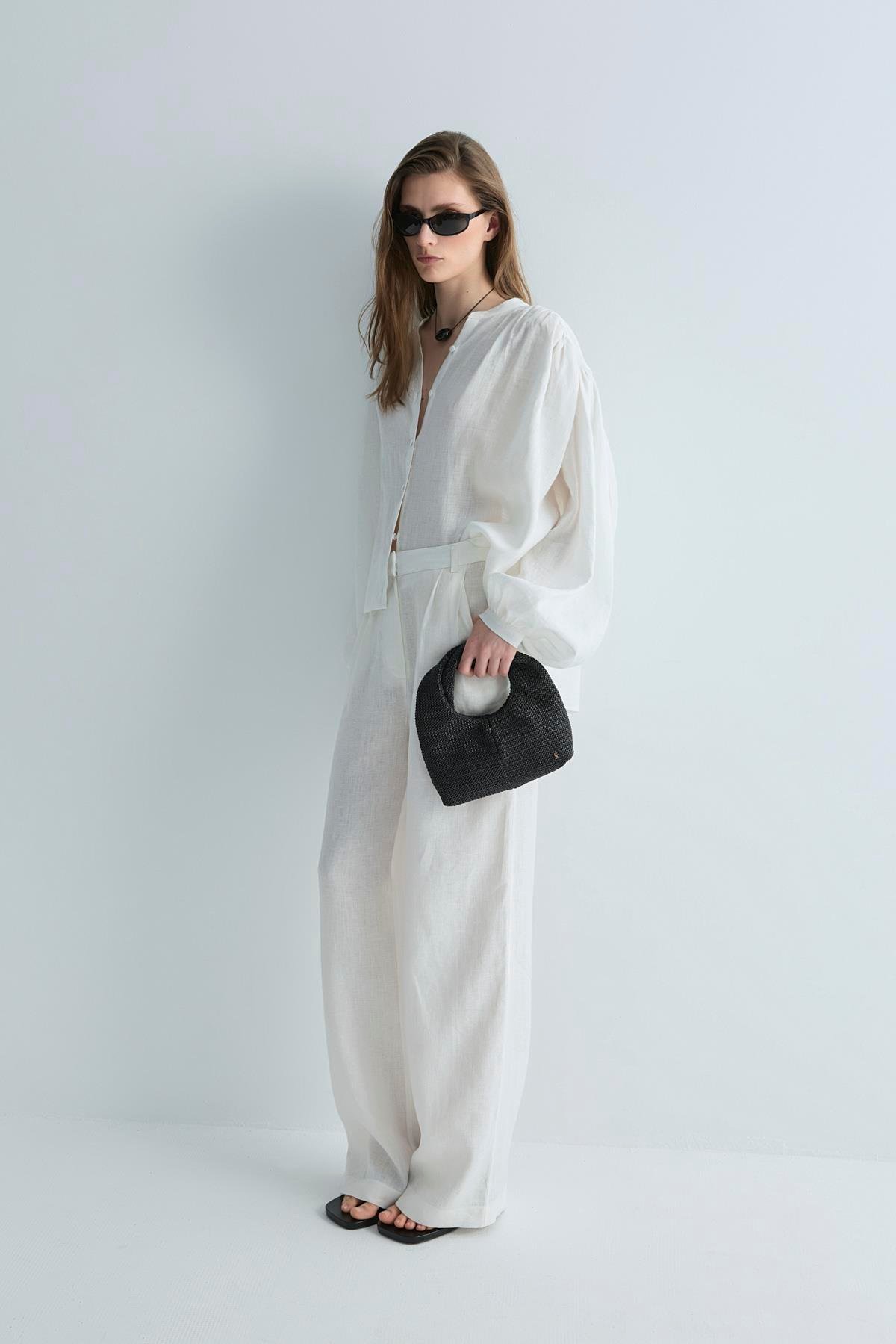 Siyah Roen Hasır Çanta