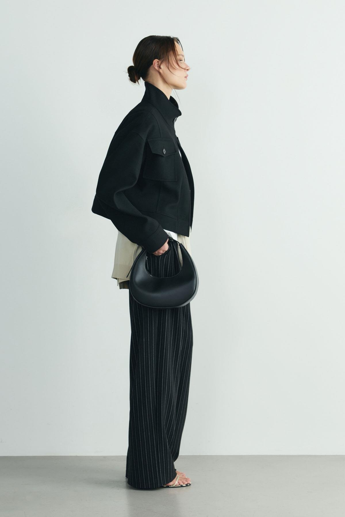 Siyah Rosa Mini Deri Çanta