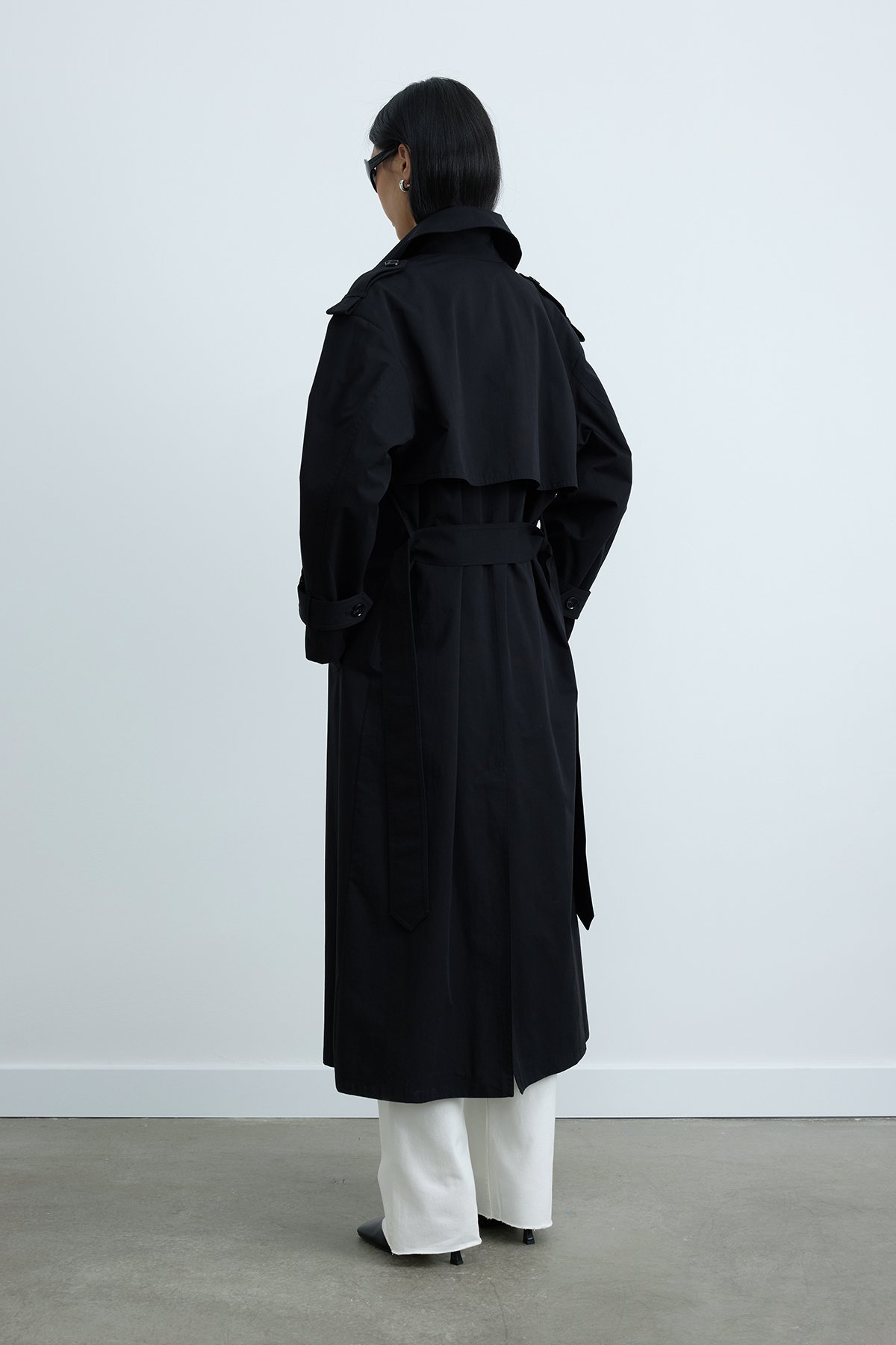 Siyah Rowan Trençkot