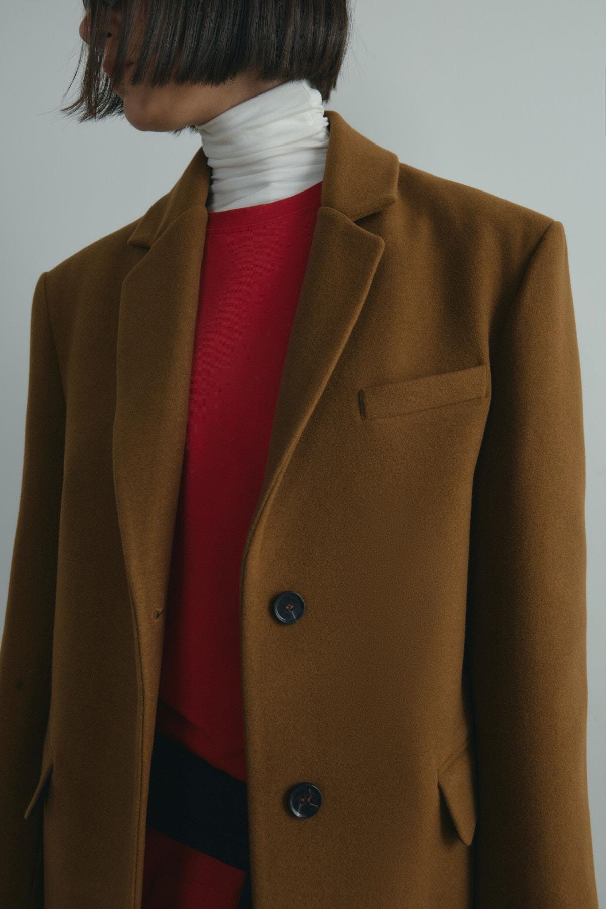 Sütlü Kahve %100 Yün Blazer Ceket