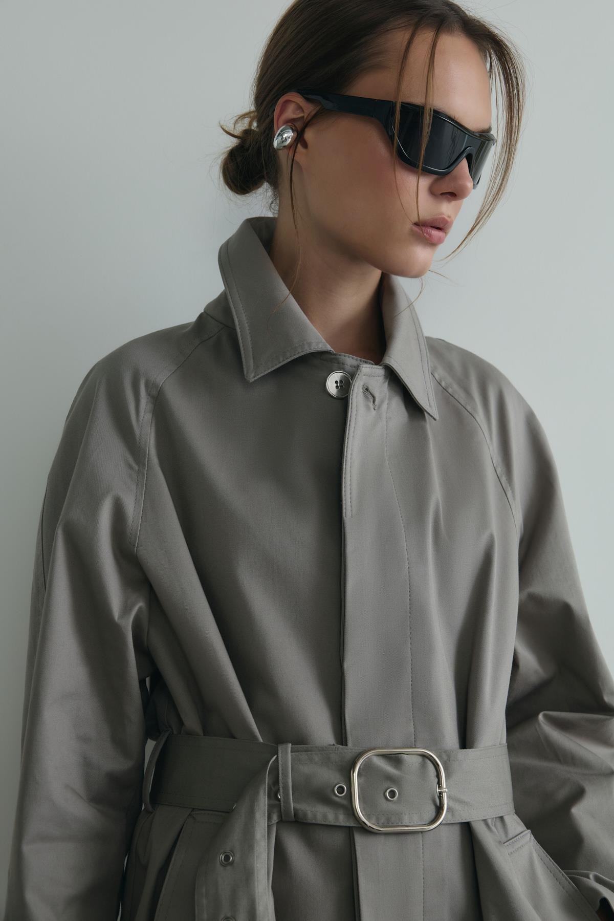 Taş Rue Gömlek Yaka Trençkot