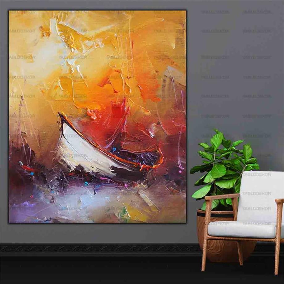 DALGALI DENİZDE SANDAL YAĞLI BOYA DOKULU TABLO ürününe, YAĞLI BOYA DOKULU TABLOLAR kategorisinden hemen satın alabilirsiniz.