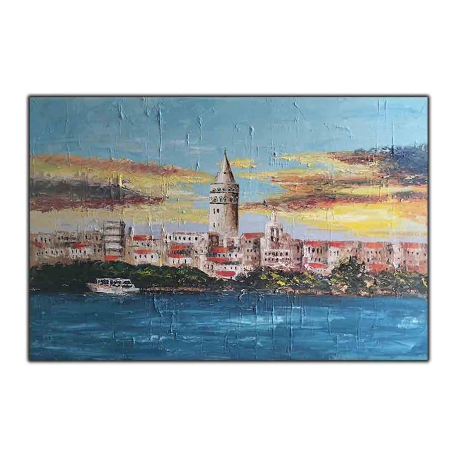 GALATA KULESİ MANZARALI İSTANBUL TABLOSU VE DENİZ ORİJİNAL YAĞLI BOYA TABLO ürününe, ORİJİNAL YAĞLI BOYA TABLOLAR kategorisinden hemen satın alabilirsiniz.