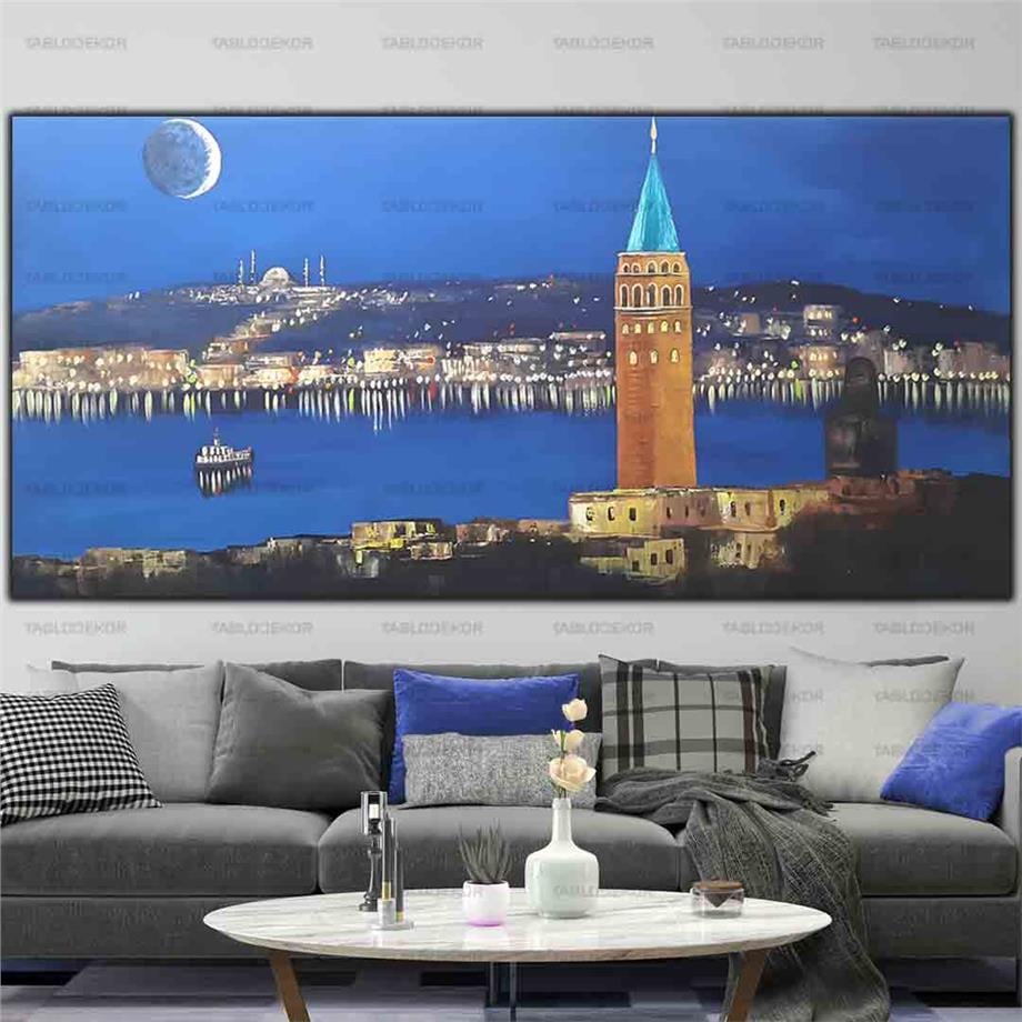 GECE KARANLIĞI GALATA KULESİ VE DENİZ ORİJİNAL YAĞLI BOYA TABLO ürününe, ORİJİNAL YAĞLI BOYA TABLOLAR kategorisinden hemen satın alabilirsiniz.