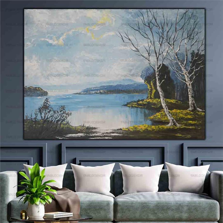 GÖL VE AĞAÇ MANZARALI ORİJİNAL YAĞLI BOYA TABLO ürününe, ORİJİNAL YAĞLI BOYA TABLOLAR kategorisinden hemen satın alabilirsiniz.