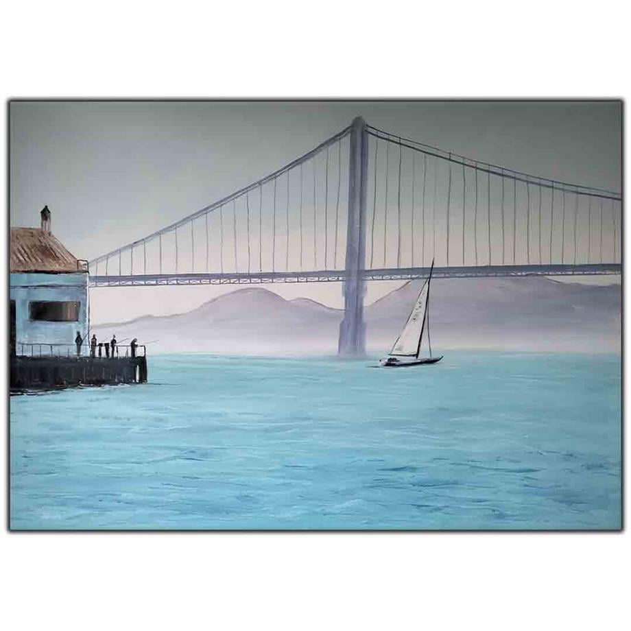 GOLDEN GATE KÖPRÜSÜ MANZARALI BALIK TUTAN İNSANLAR VE SANDAL ORİJİNAL YAĞLI BOYA TABLO ürününe, ORİJİNAL YAĞLI BOYA TABLOLAR kategorisinden hemen satın alabilirsiniz.