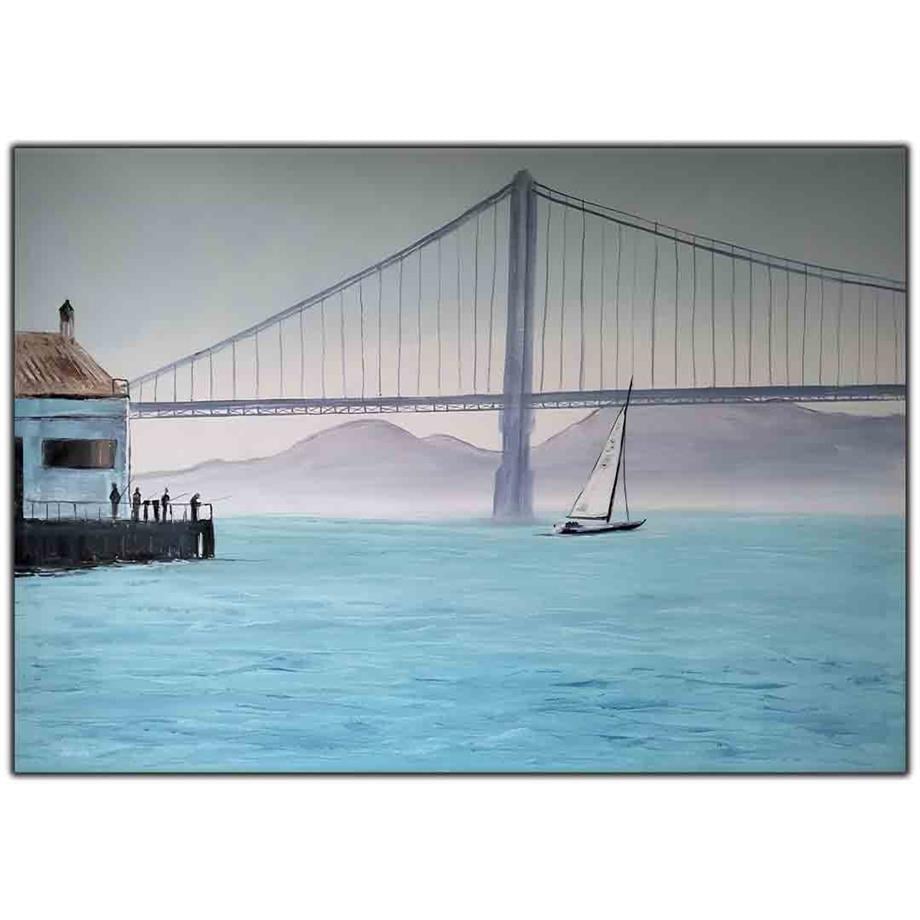 GOLDEN GATE KÖPRÜSÜ MANZARALI BALIK TUTAN İNSANLAR VE SANDAL ORİJİNAL YAĞLI BOYA TABLO ürününe, ORİJİNAL YAĞLI BOYA TABLOLAR kategorisinden hemen satın alabilirsiniz.