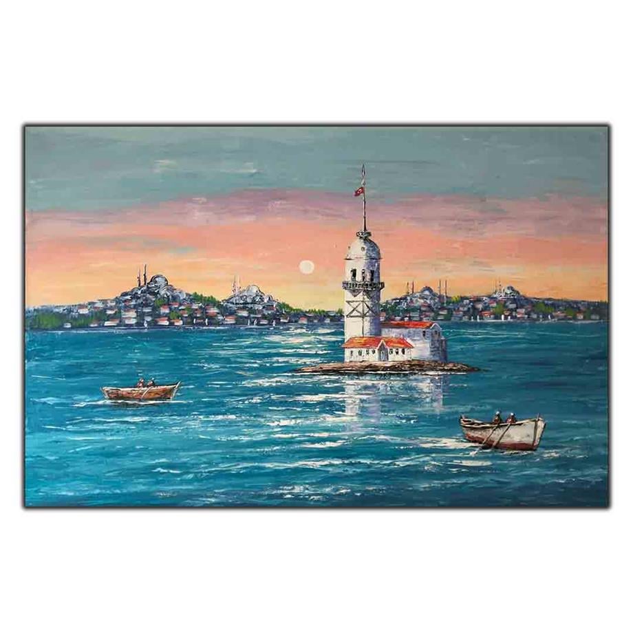 GÜNBATIMI İSTANBUL KIZ KULESİ VE YOLCULAR ORİJİNAL YAĞLI BOYA TABLO ürününe, ORİJİNAL YAĞLI BOYA TABLOLAR kategorisinden hemen satın alabilirsiniz.