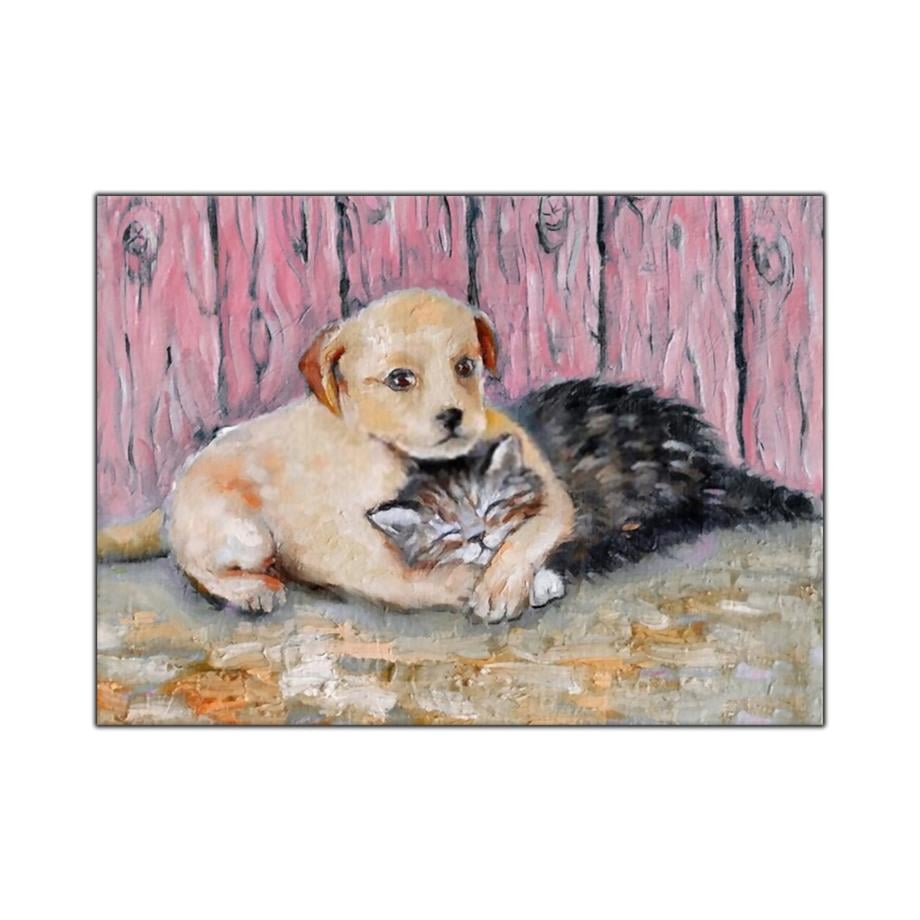 KEDİ İLE KÖPEĞİN DOSTLUĞU KANVAS TABLO ürününe, KANVAS TABLOLAR kategorisinden hemen satın alabilirsiniz.