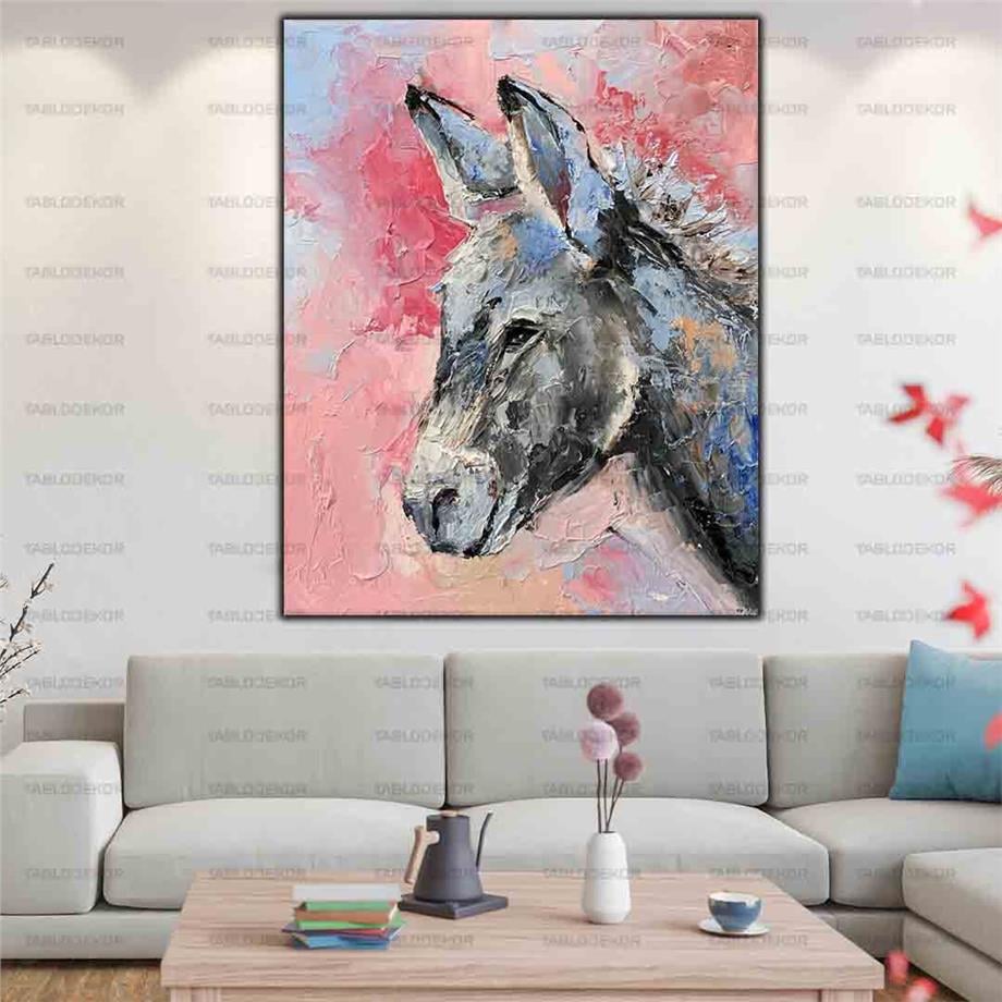 PEMBE TEMALI GRİ EŞEK YAĞLI BOYA DOKULU TABLO ürününe, YAĞLI BOYA DOKULU TABLOLAR kategorisinden hemen satın alabilirsiniz.