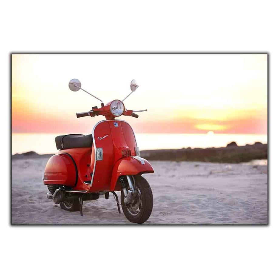 SAHİLDEKİ KIRMIZI VESPA MOTOSİKLET KANVAS TABLO ürününe, KANVAS TABLOLAR kategorisinden hemen satın alabilirsiniz.