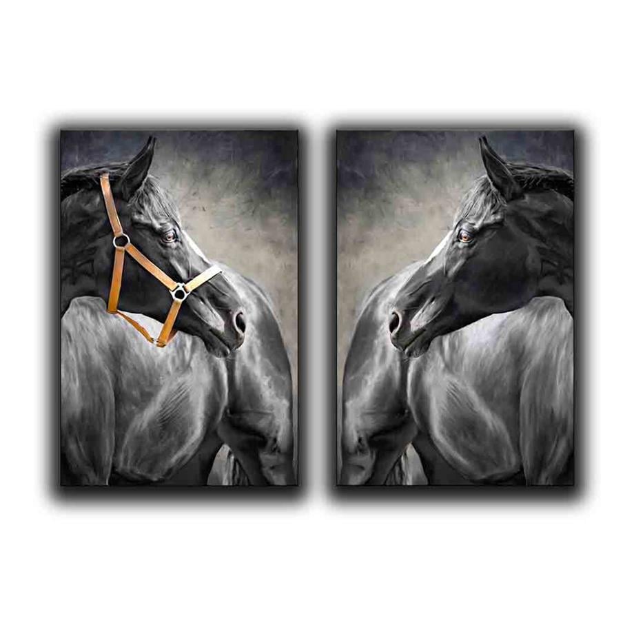 SIYAH AT IKILI SET KANVAS TABLO ürününe, KANVAS TABLOLAR kategorisinden hemen satın alabilirsiniz.