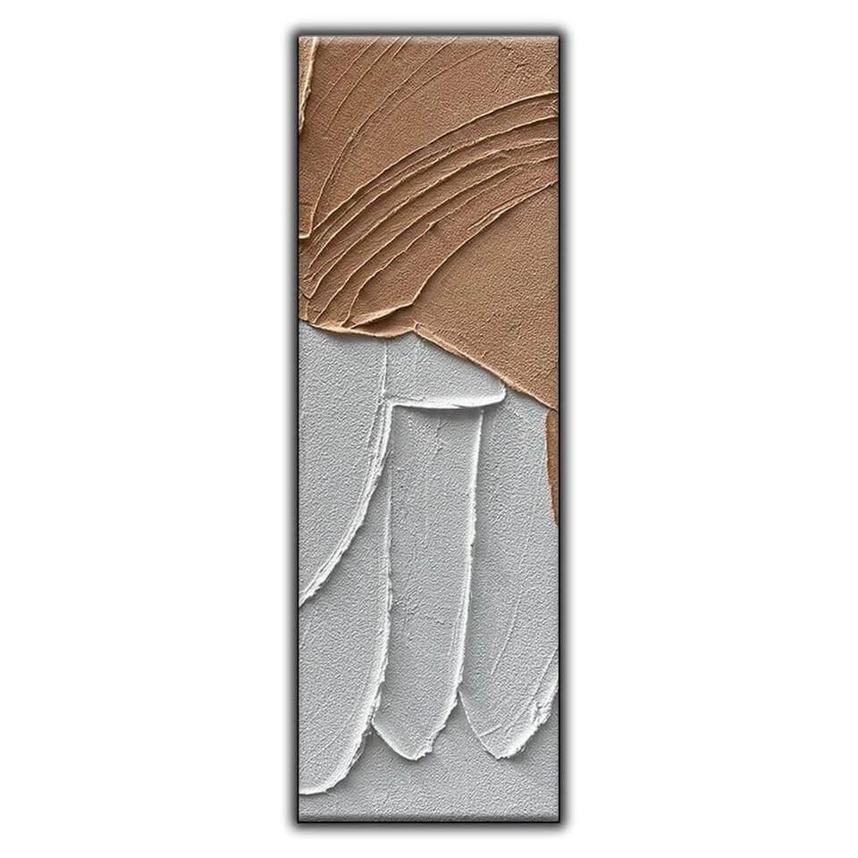 SOYUT BEJ VE BEYAZ SPATULA İZLERİ DİKEY ORİJİNAL YAĞLI BOYA TABLO ürününe, ORİJİNAL YAĞLI BOYA TABLOLAR kategorisinden hemen satın alabilirsiniz.