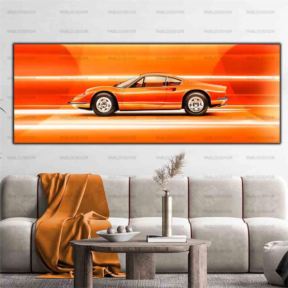TURUNCU FERRARİ DİNO ARABA KANVAS TABLO ürününe, KANVAS TABLOLAR kategorisinden hemen satın alabilirsiniz.